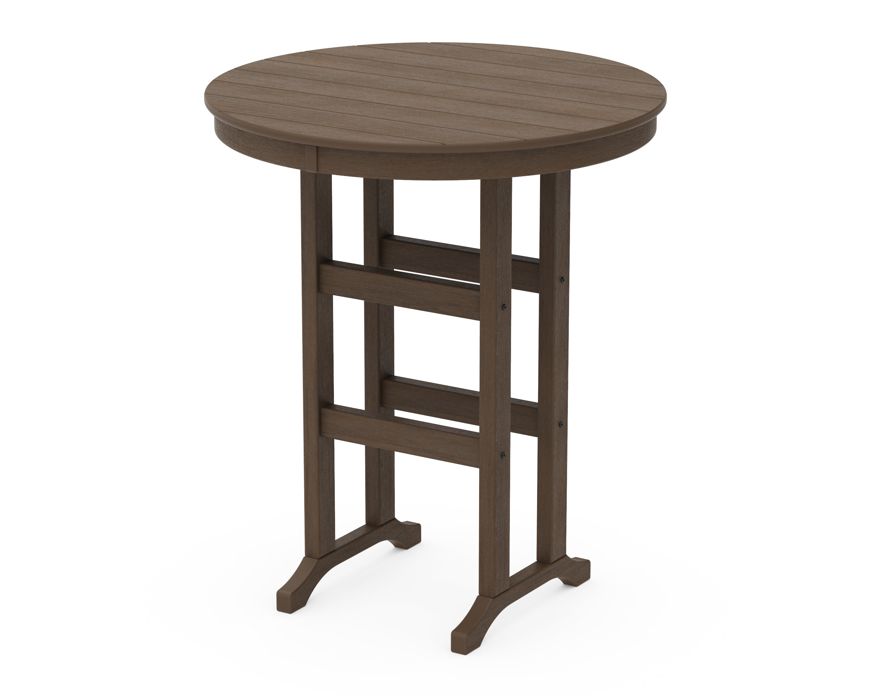 POLYWOOD 36" Round Farmhouse Bar Table in Kona
