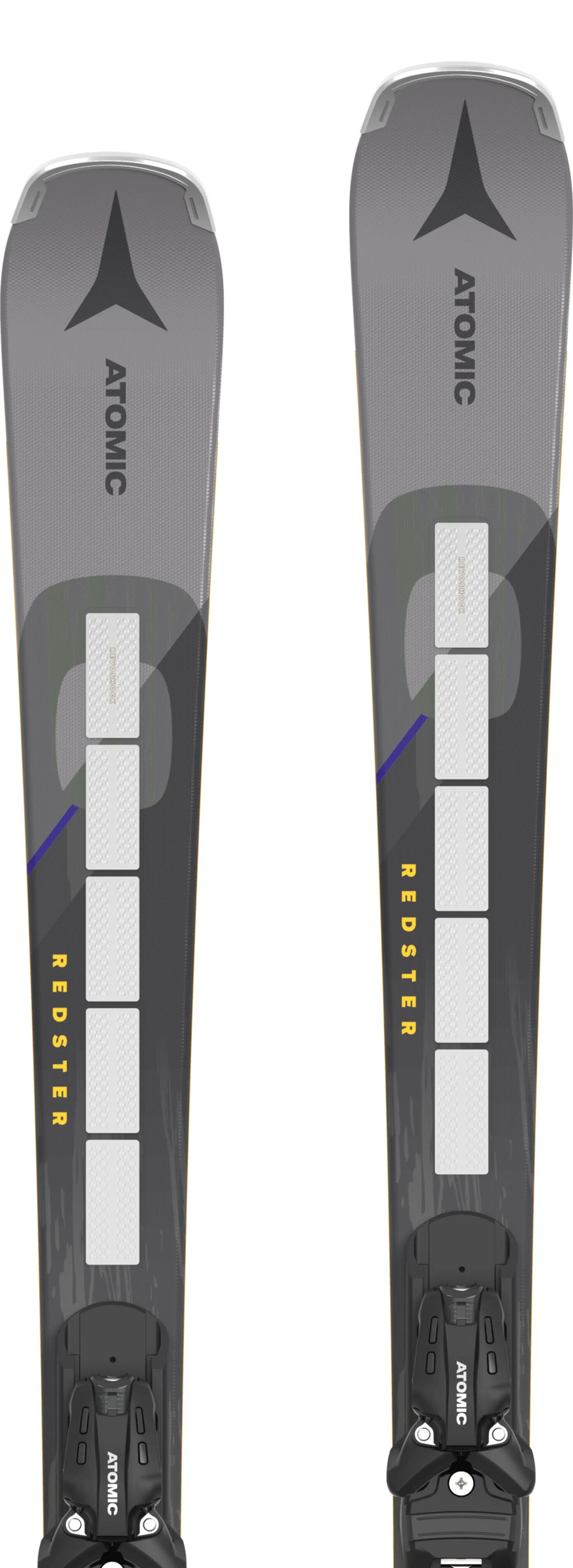 With Revoshock S, Multi Radius Sidecut and extra width underfoot, the Atomic Redster Q9 Revoshock S is the ultimate one-ski solution for all piste conditions.