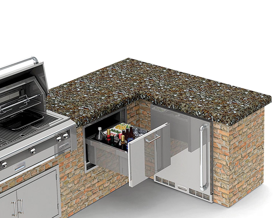 Alfresco 26-Inch Under Counter Ice Drawer & Beverage Center