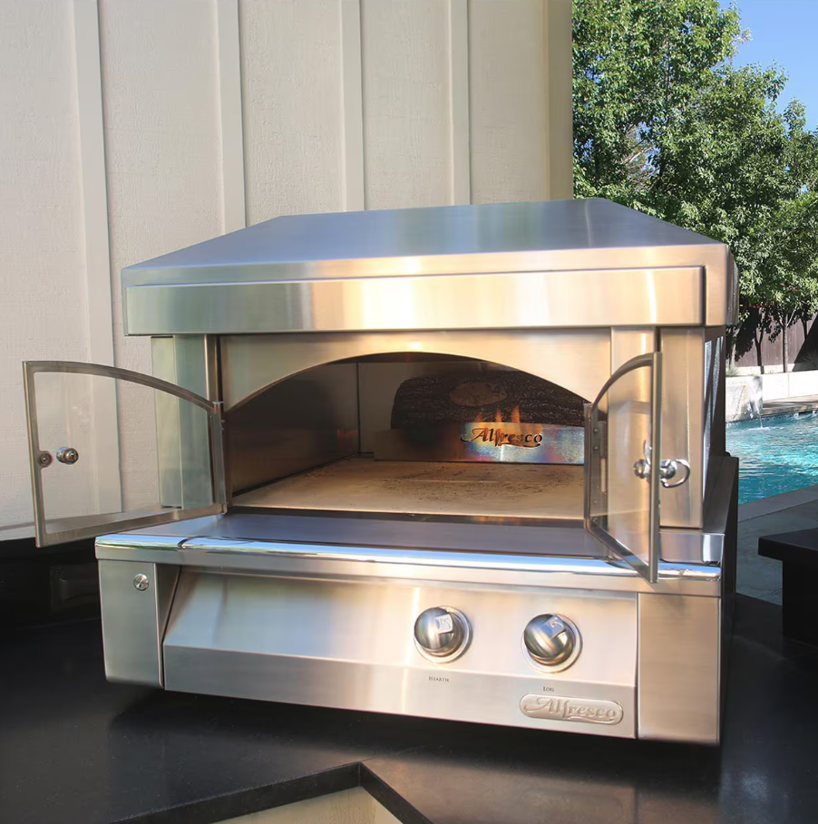 Alfresco 30-Inch Countertop Natural Gas Outdoor Pizza Oven Plus