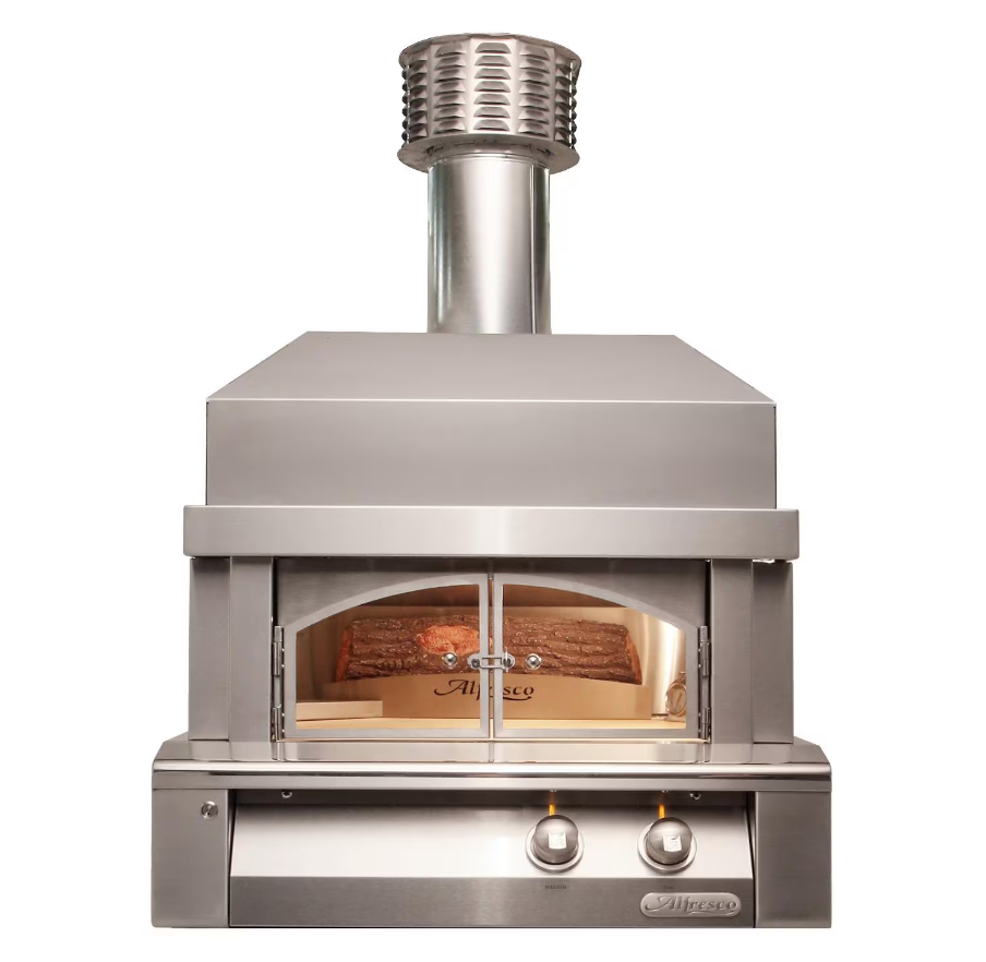 Alfresco 30-Inch Built-In Natural Gas Outdoor Pizza Oven Plus