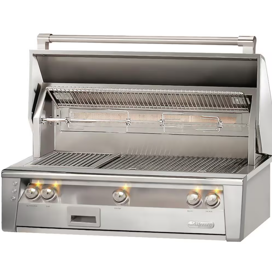 Alfresco ALXE 42-Inch Built-In Gas Grill With Rotisserie