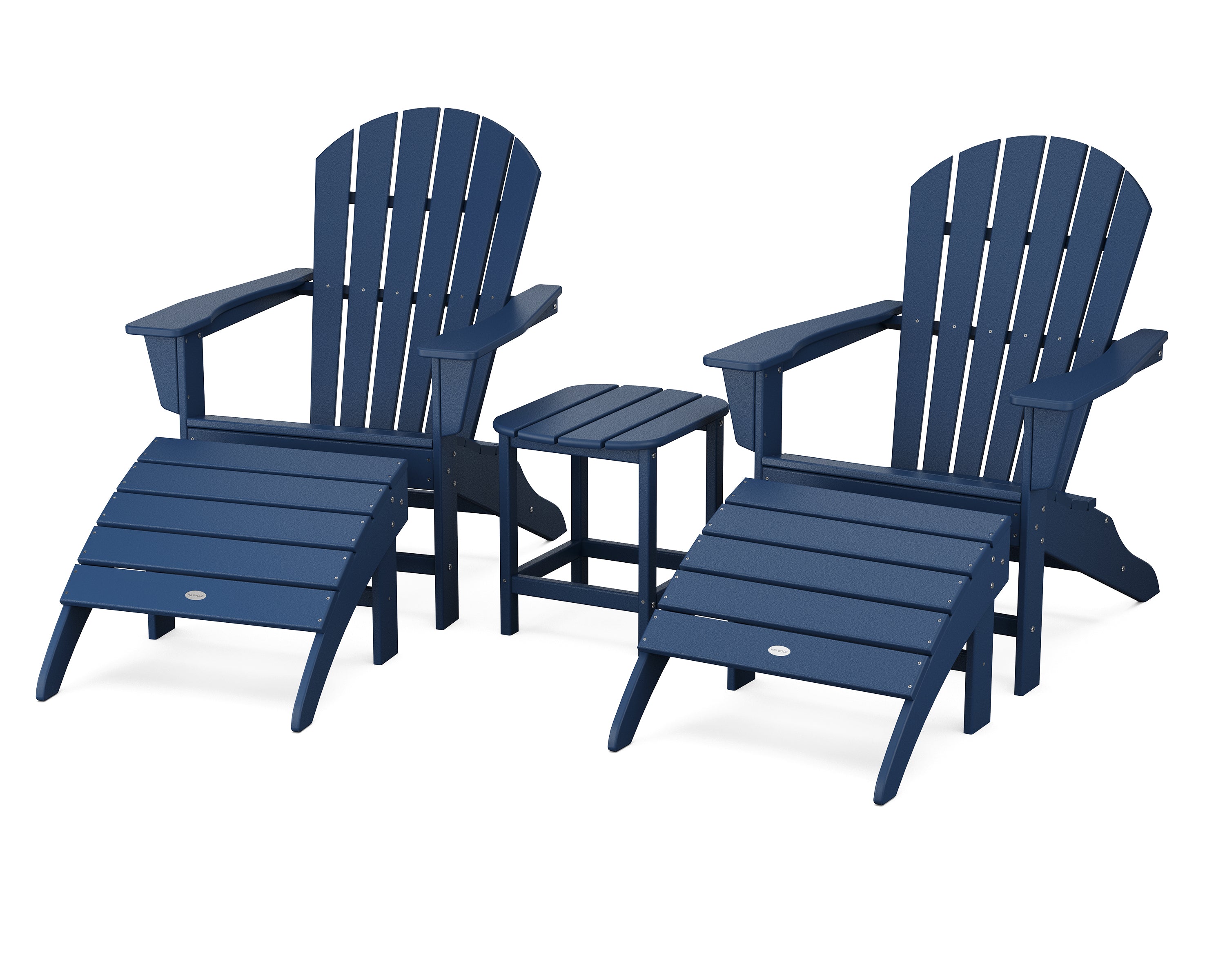POLYWOOD South Beach Adirondack 5-Piece Set in Navy