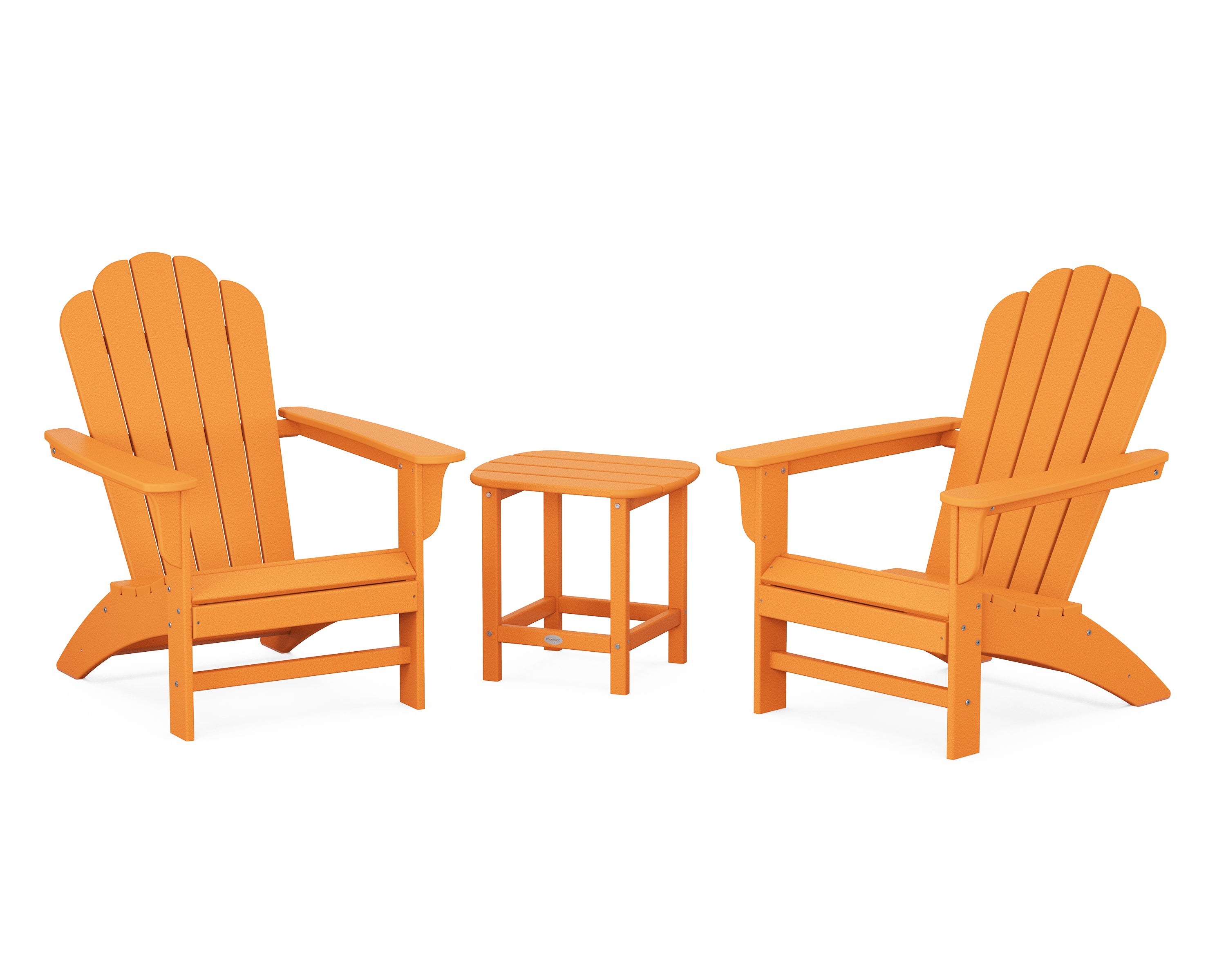 Country Living Cottage Adirondack Chair 3-Piece Set in Tangerine