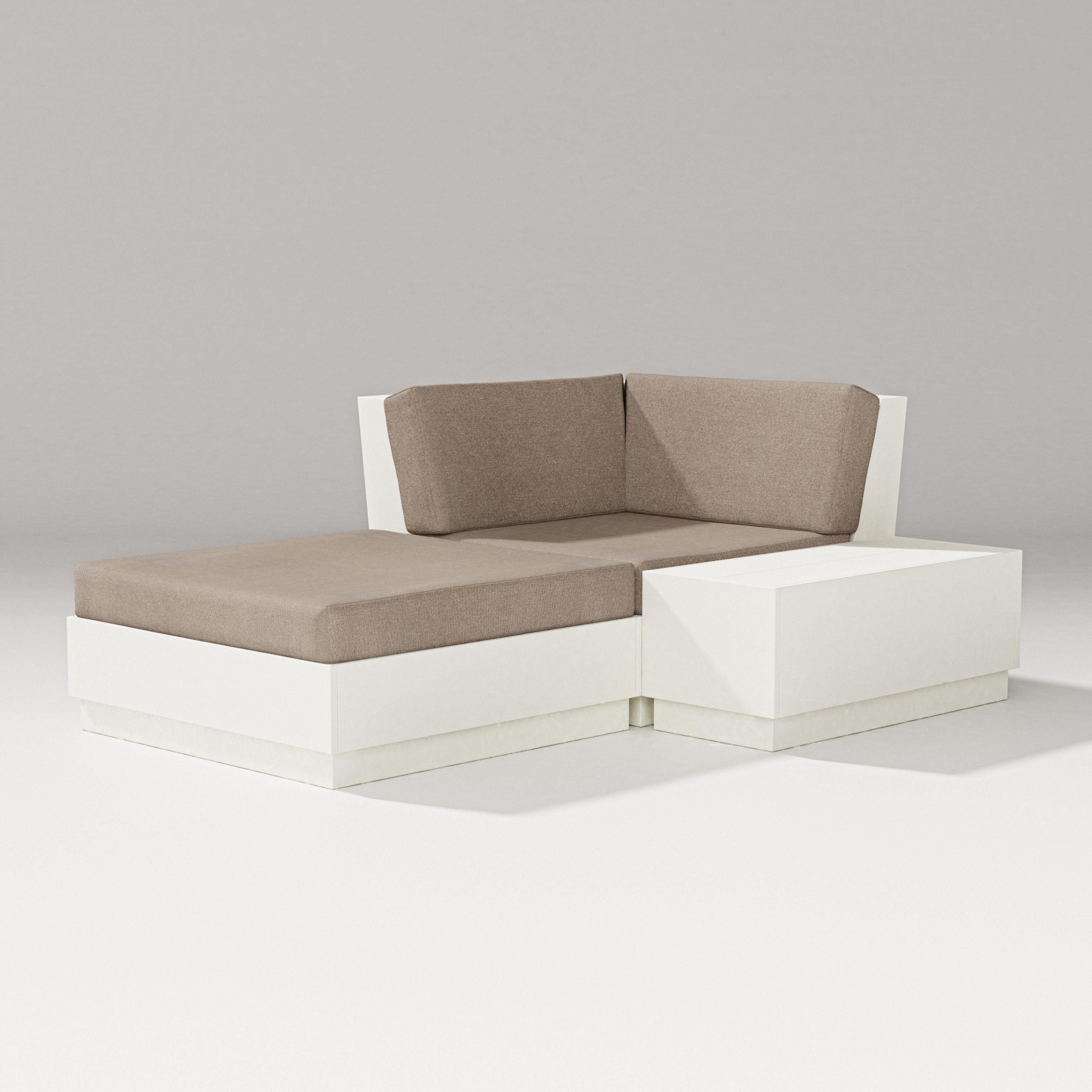 PW Designer Series Elevate Corner Chaise in Vintage White / Spiced Burlap