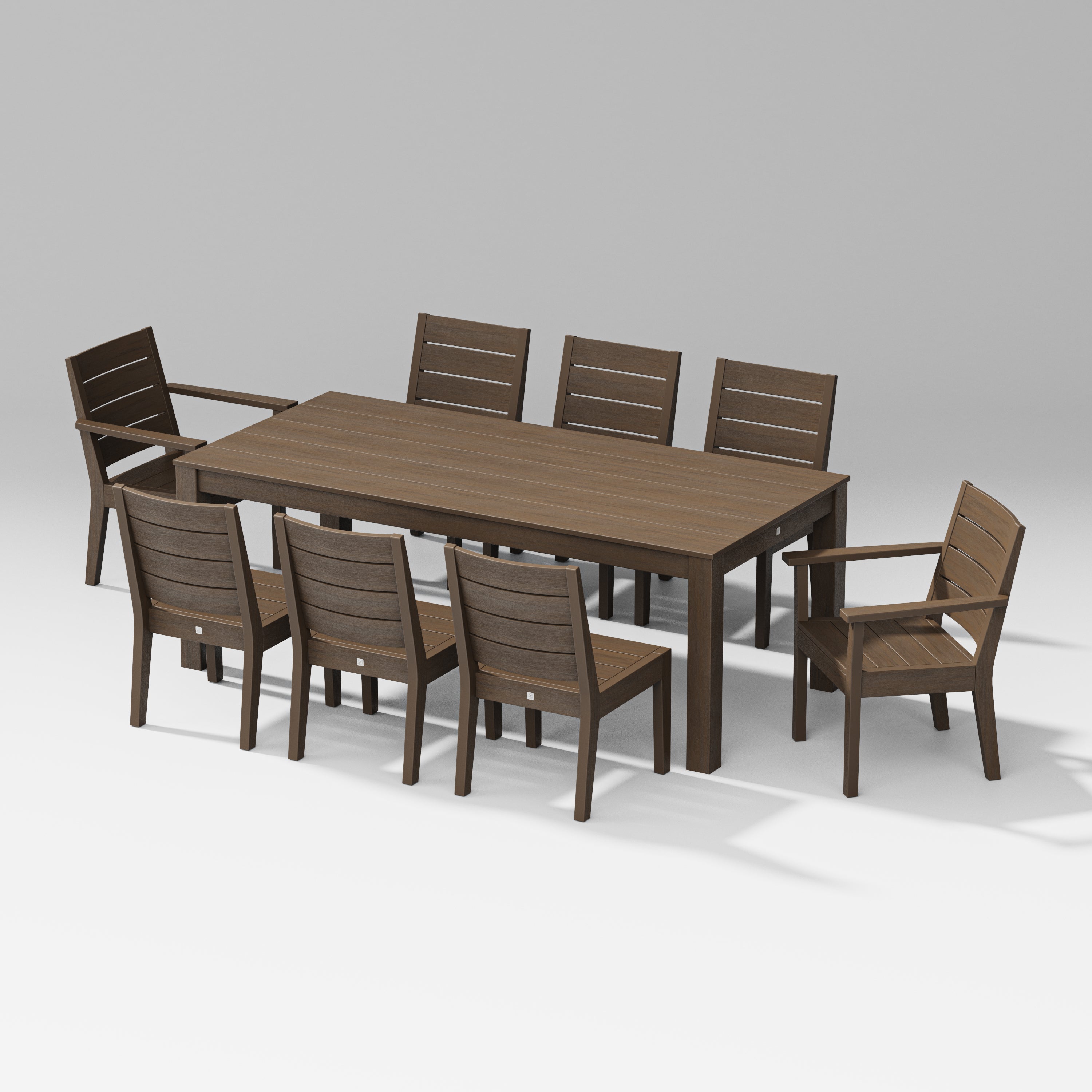 POLYWOOD Latitude 9-Piece Parsons Table Dining Set in Kona