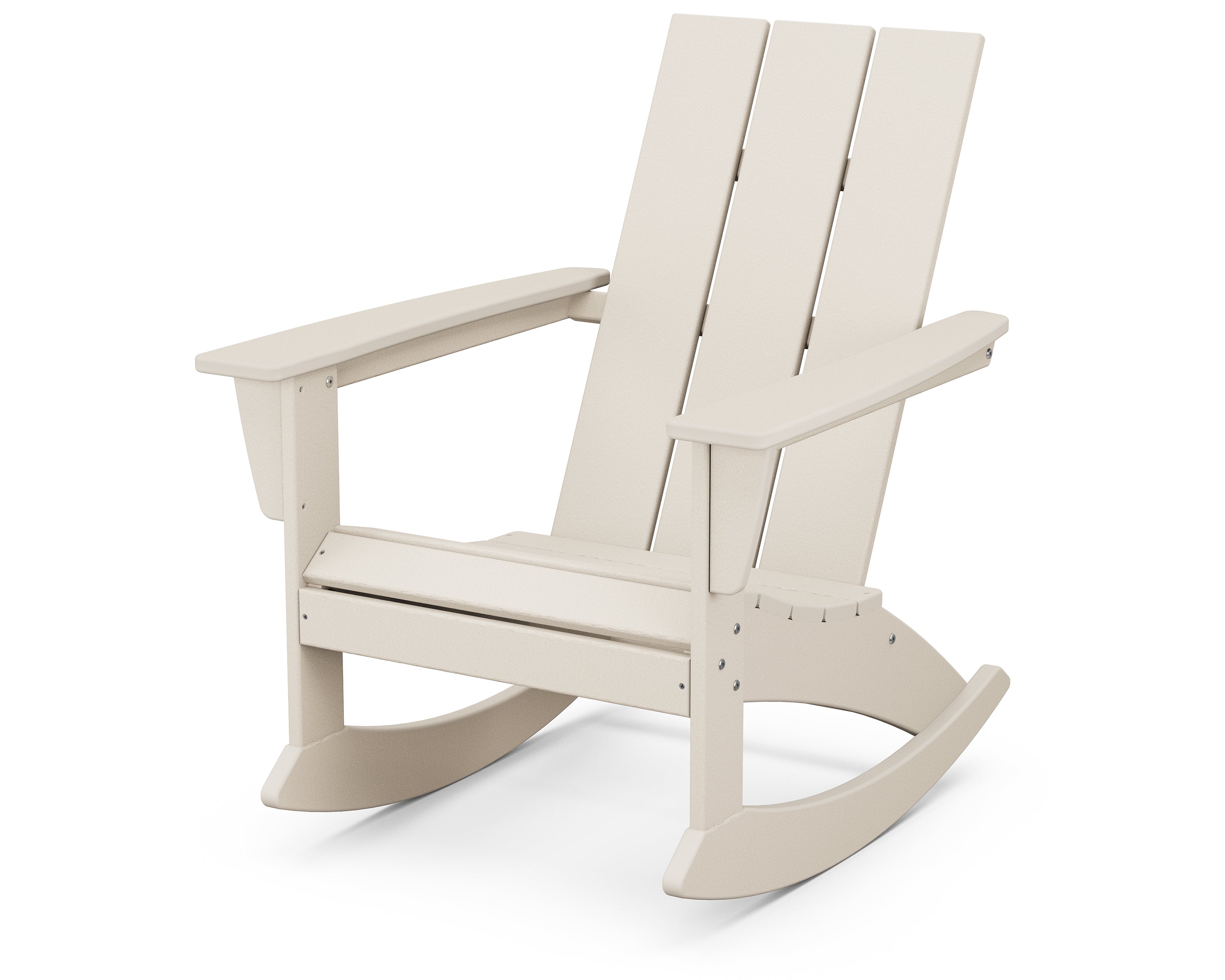 POLYWOOD Modern Adirondack Rocking Chair in Sand