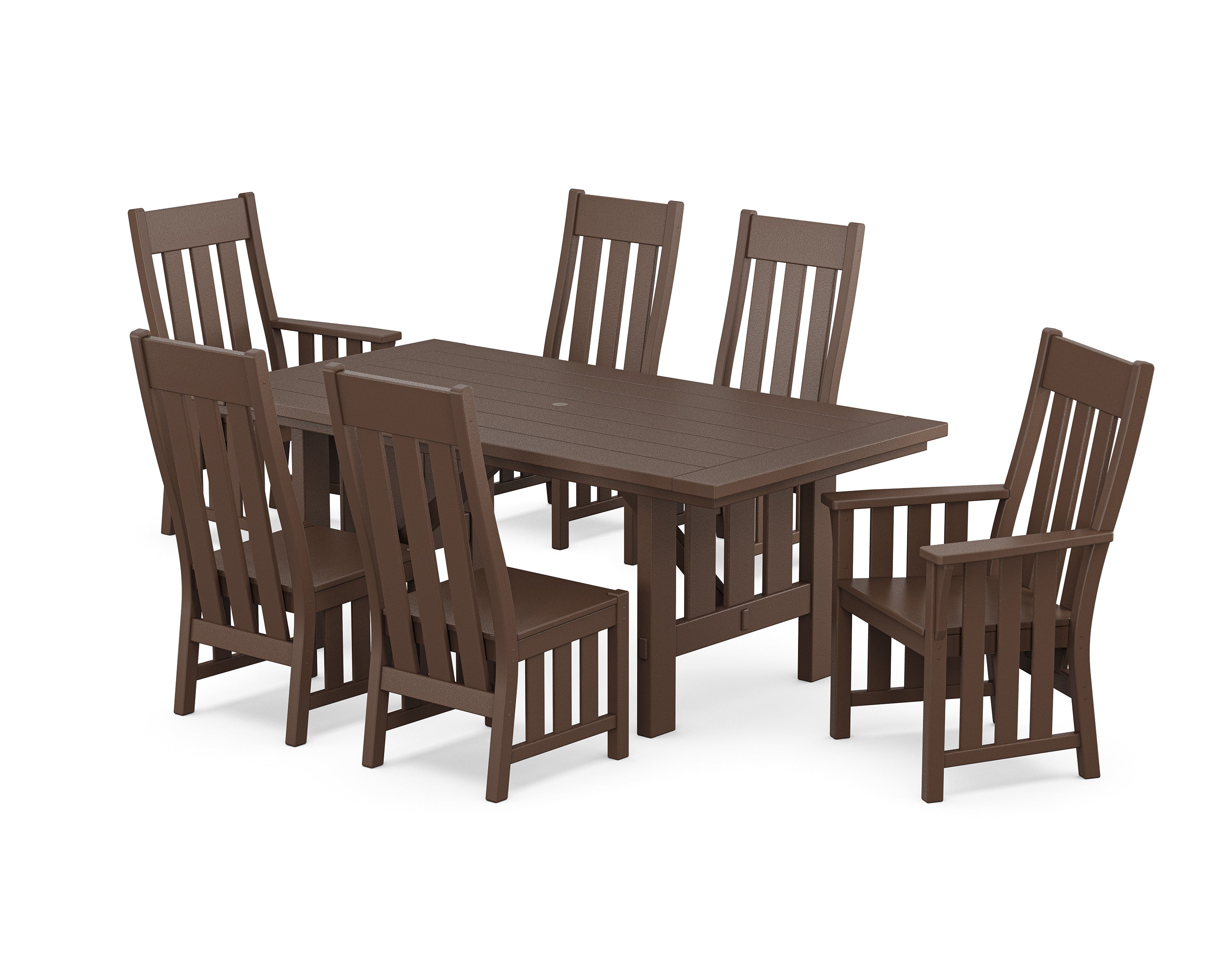 Martha Stewart by POLYWOOD Acadia 7-Piece Dining Set in Mahogany
