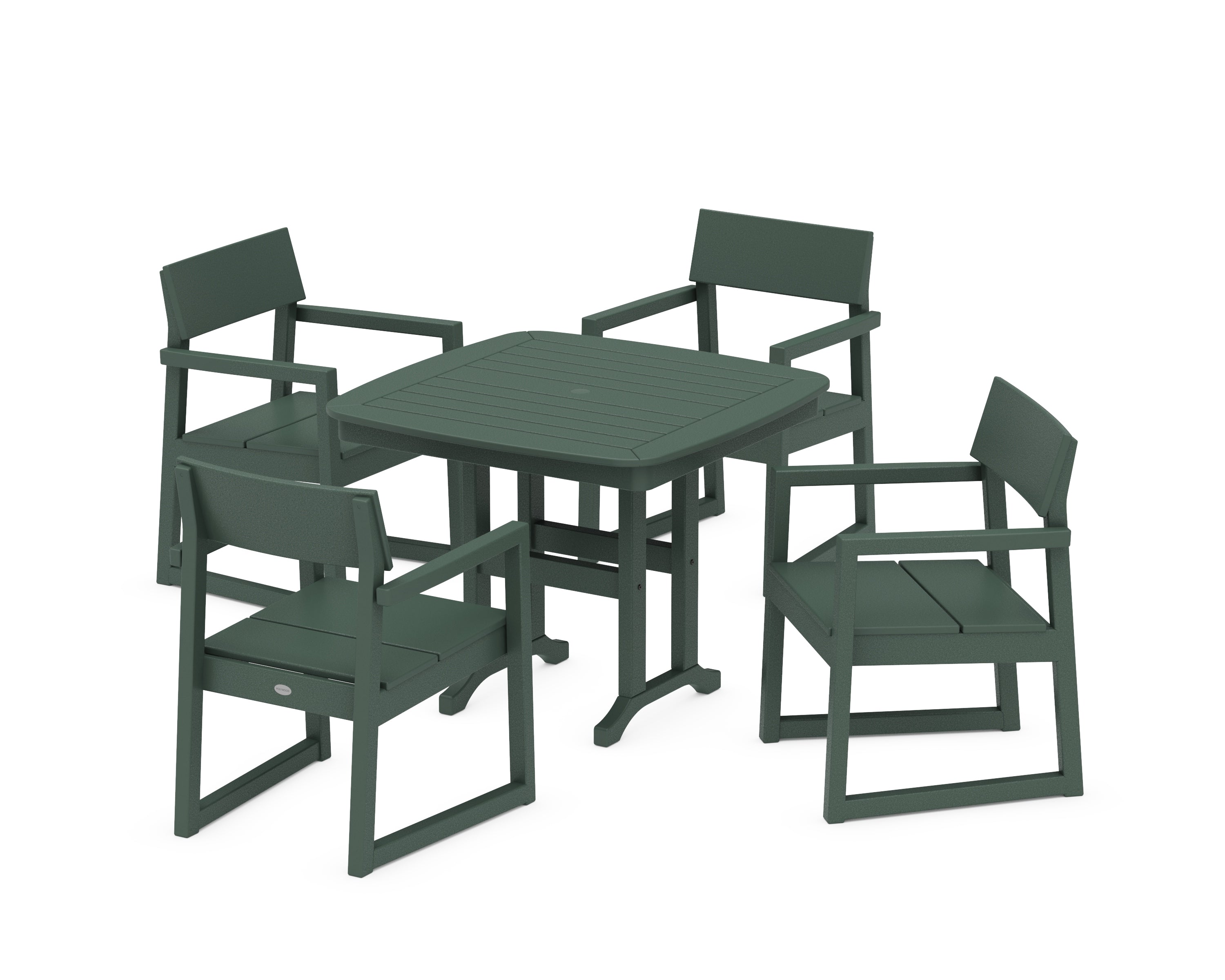 POLYWOOD EDGE 5-Piece Dining Set in Green