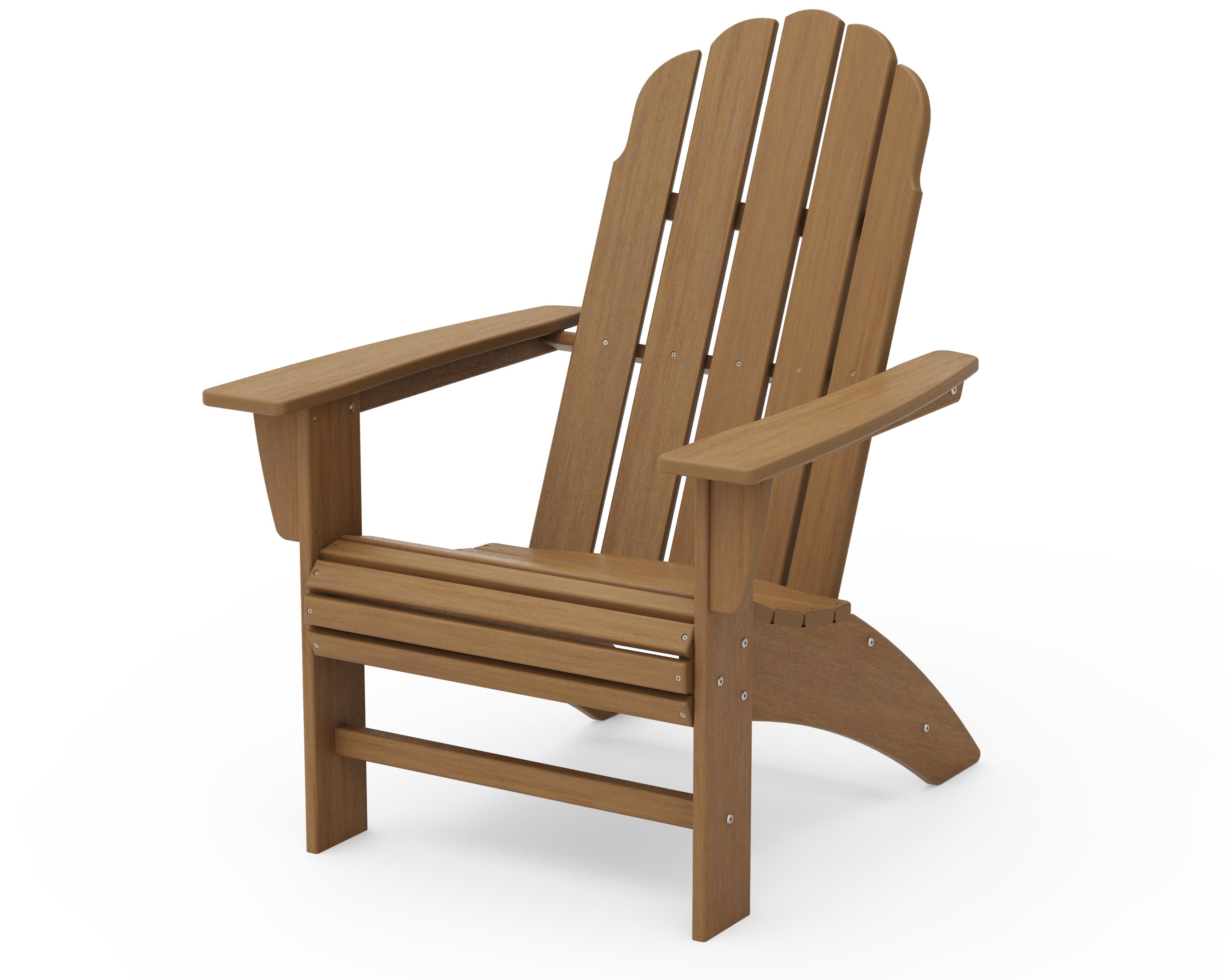 POLYWOOD Vineyard Curveback Adirondack Chair in Natural