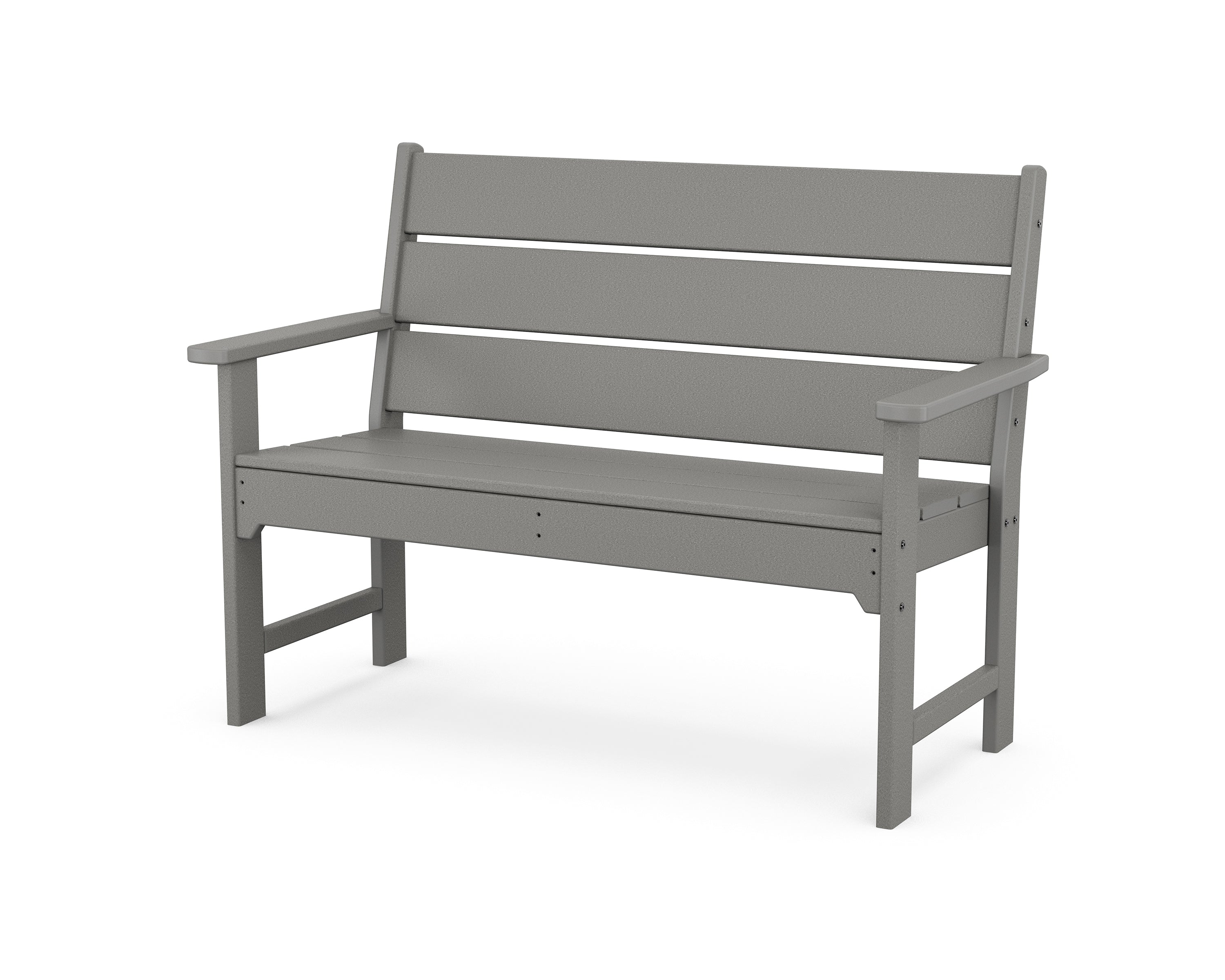 POLYWOOD Lakeside 48" Bench in Slate Grey