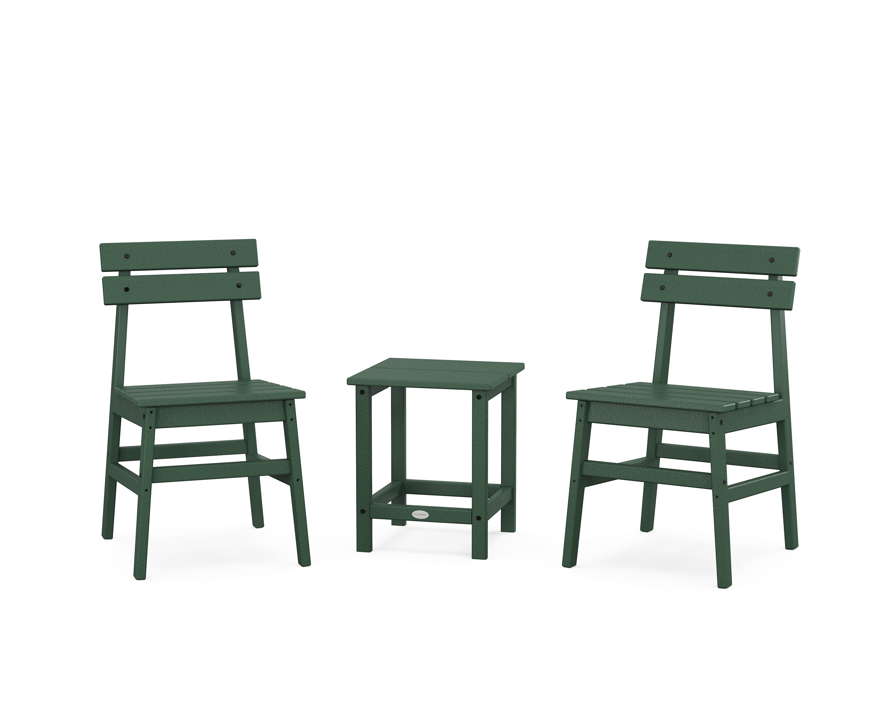 POLYWOOD Modern Studio Plaza Chair 3-Piece Seating Set in Green