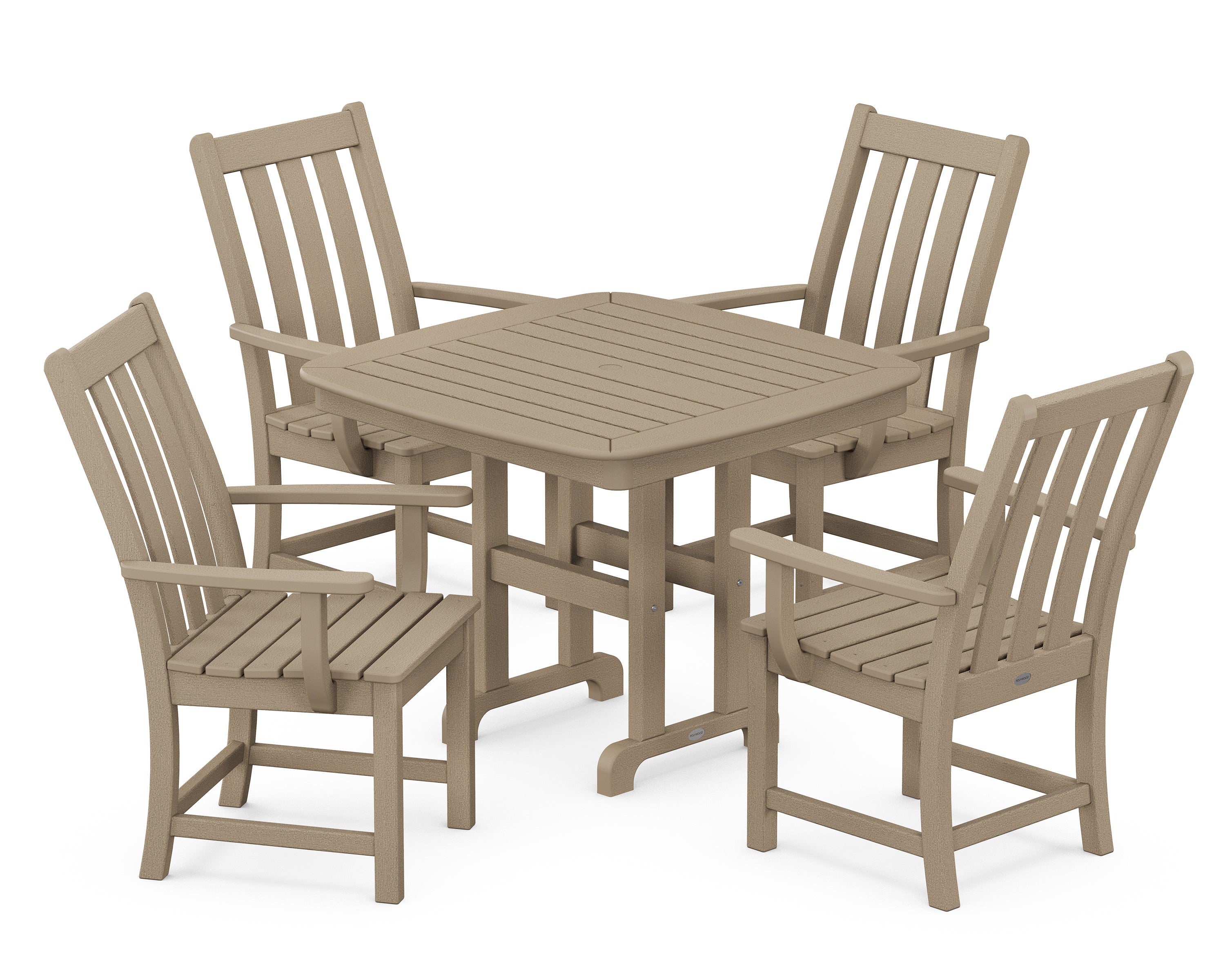 POLYWOOD® Vineyard 5-Piece Dining Set in Vintage Sahara