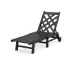 Country Living Wovendale Chaise with Wheels in Black