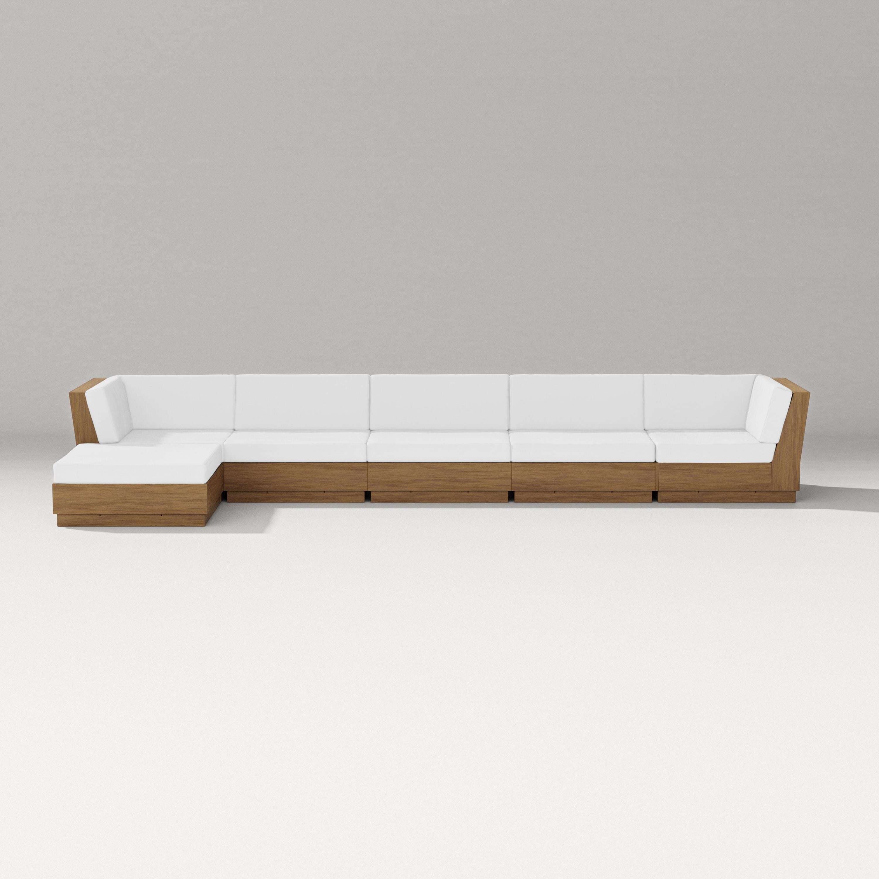 PW Designer Series Elevate 6-Piece Chaise Sectional in Natural / Natural