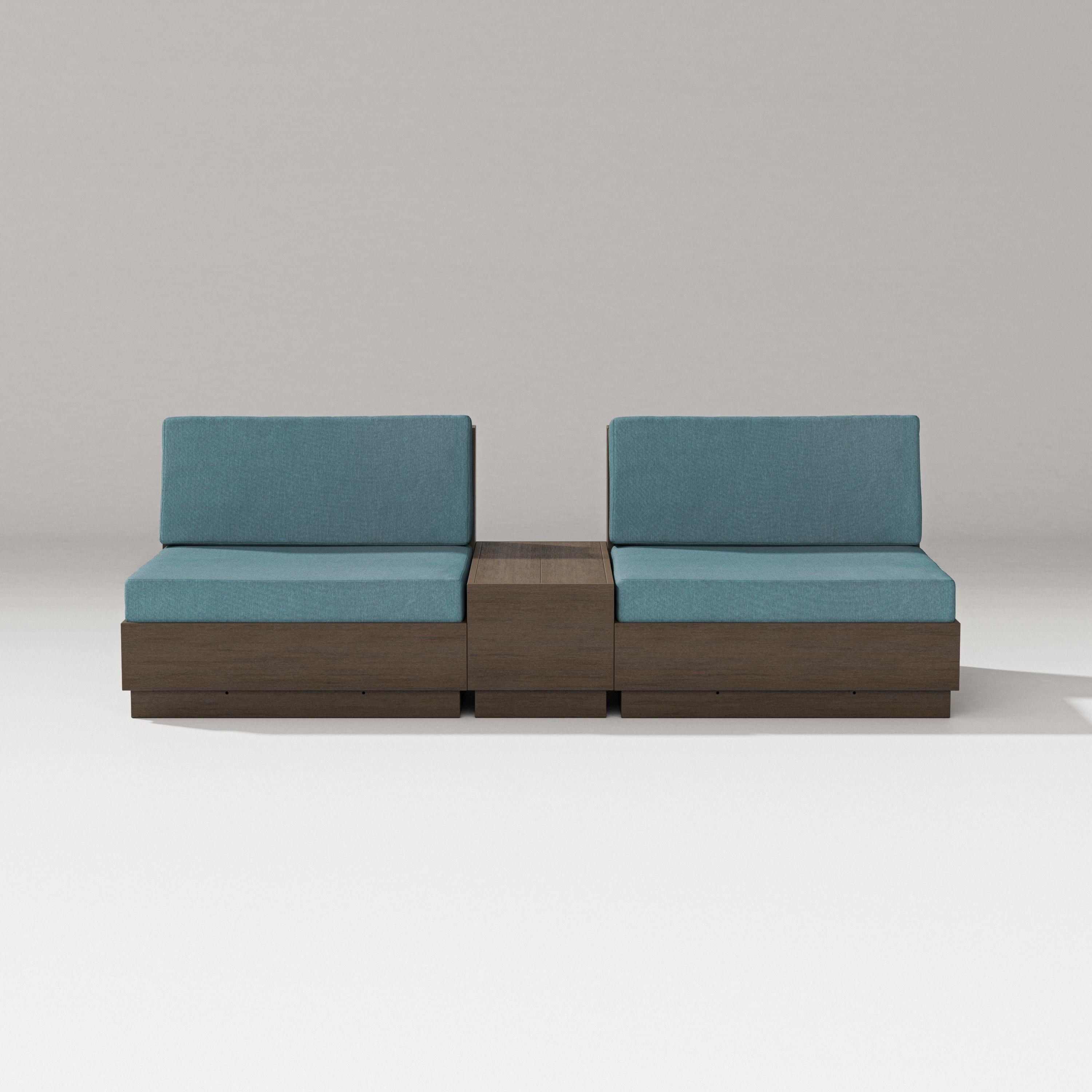 PW Designer Series Elevate Lounge Chair Set in Kona / Ocean Teal