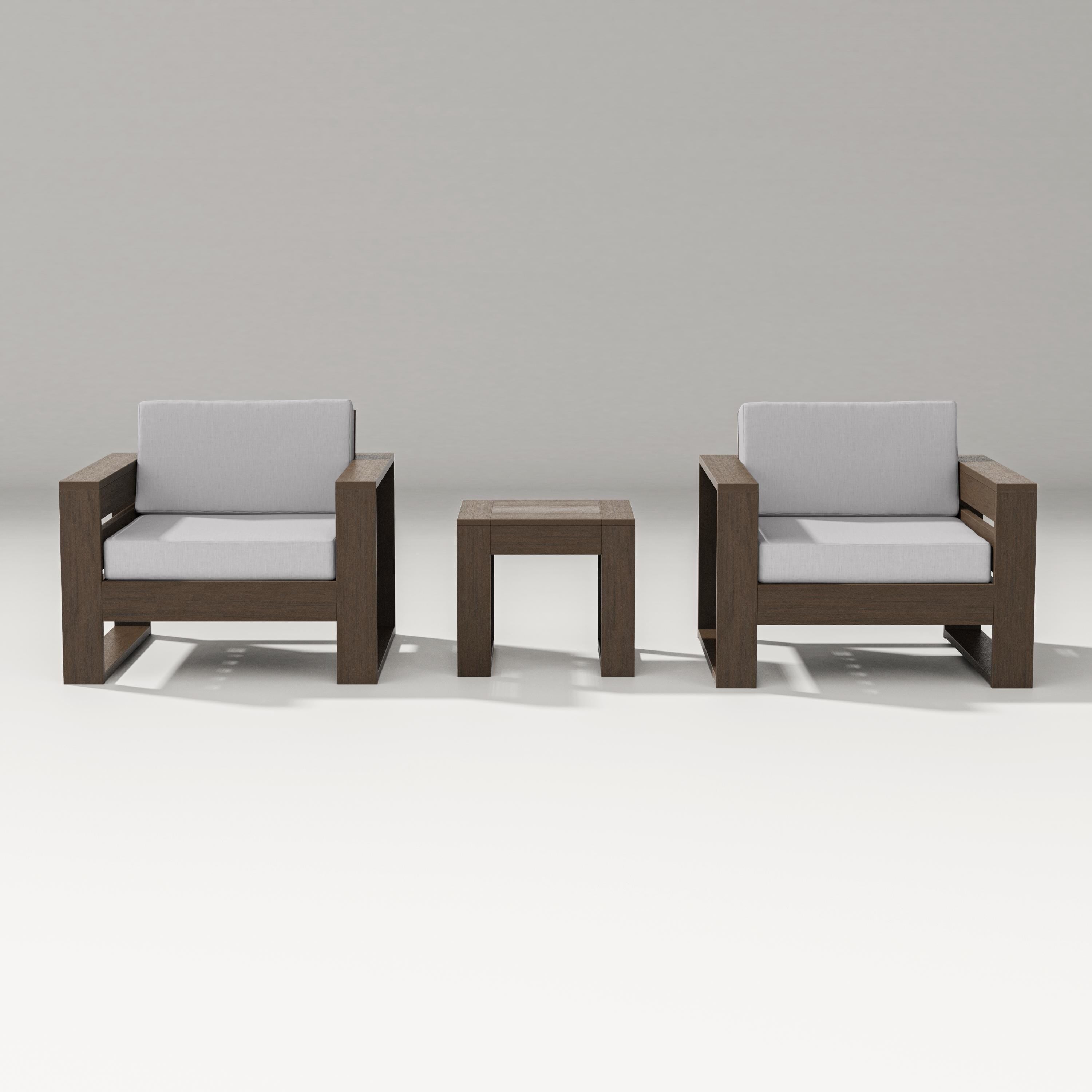 PW Designer Series Latitude 3-Piece Lounge Chair Set in Kona / Granite