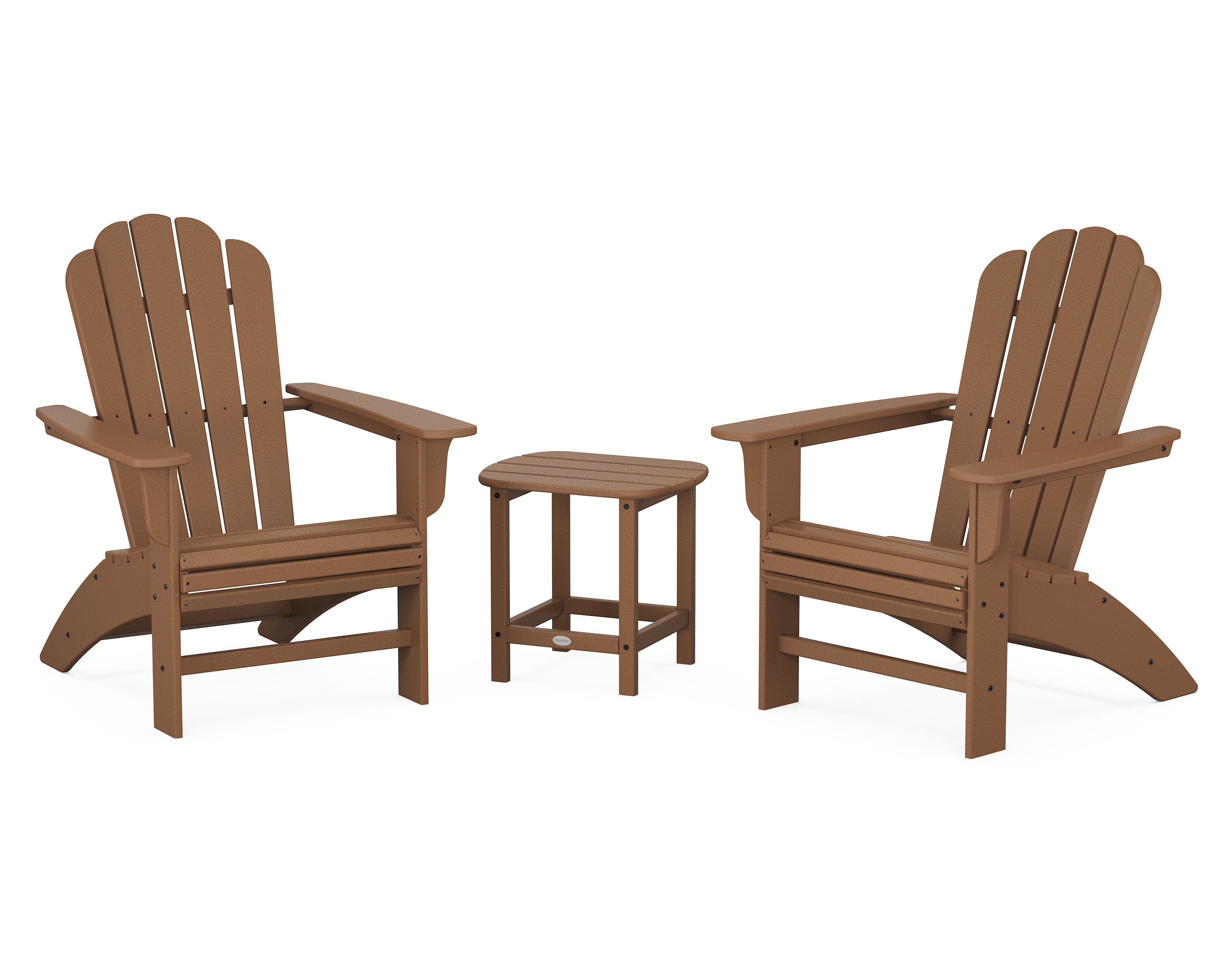 Country Living Country Living Curveback Adirondack Chair 3-Piece Set in Teak