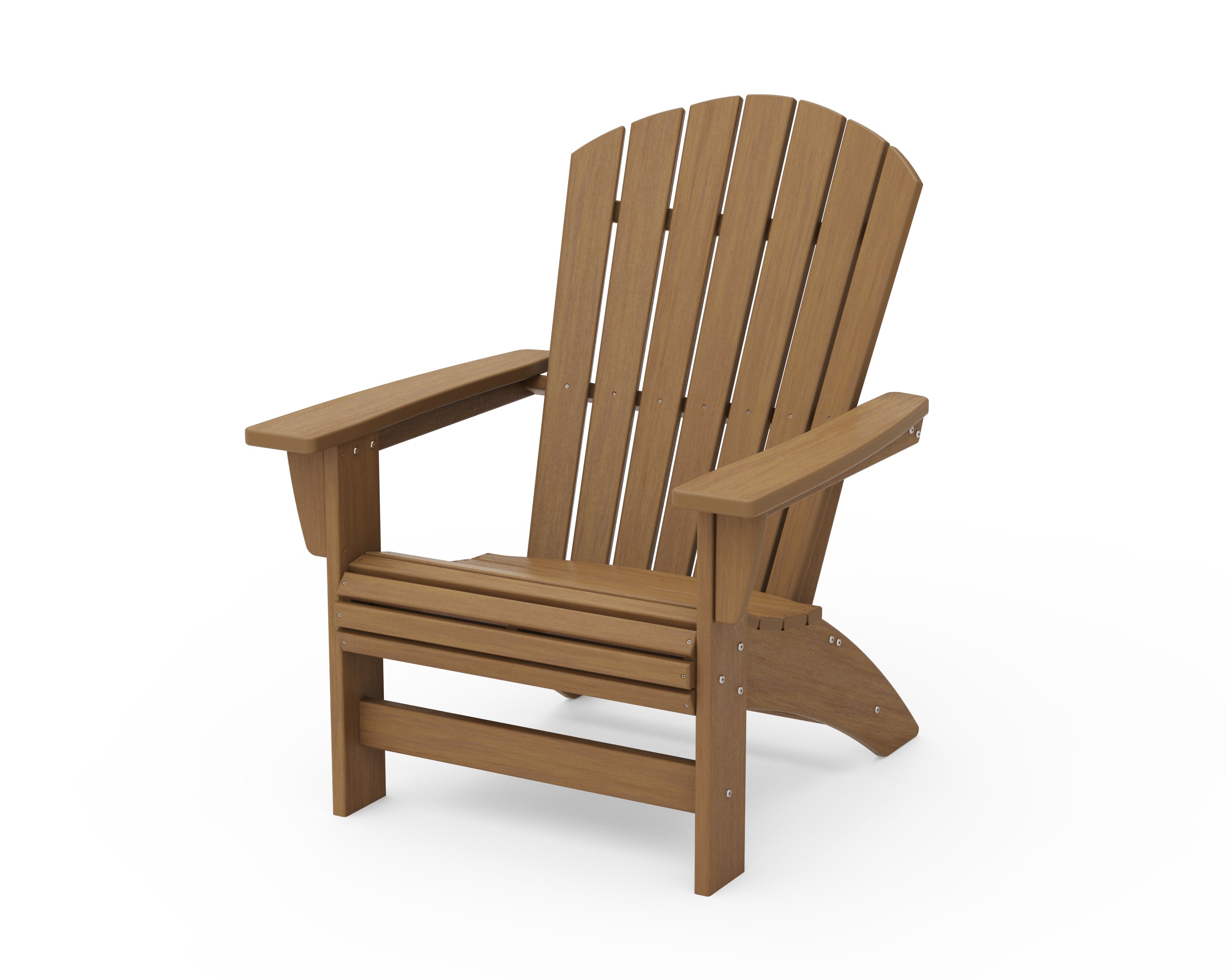 POLYWOOD Nautical Grand Adirondack Chair in Natural