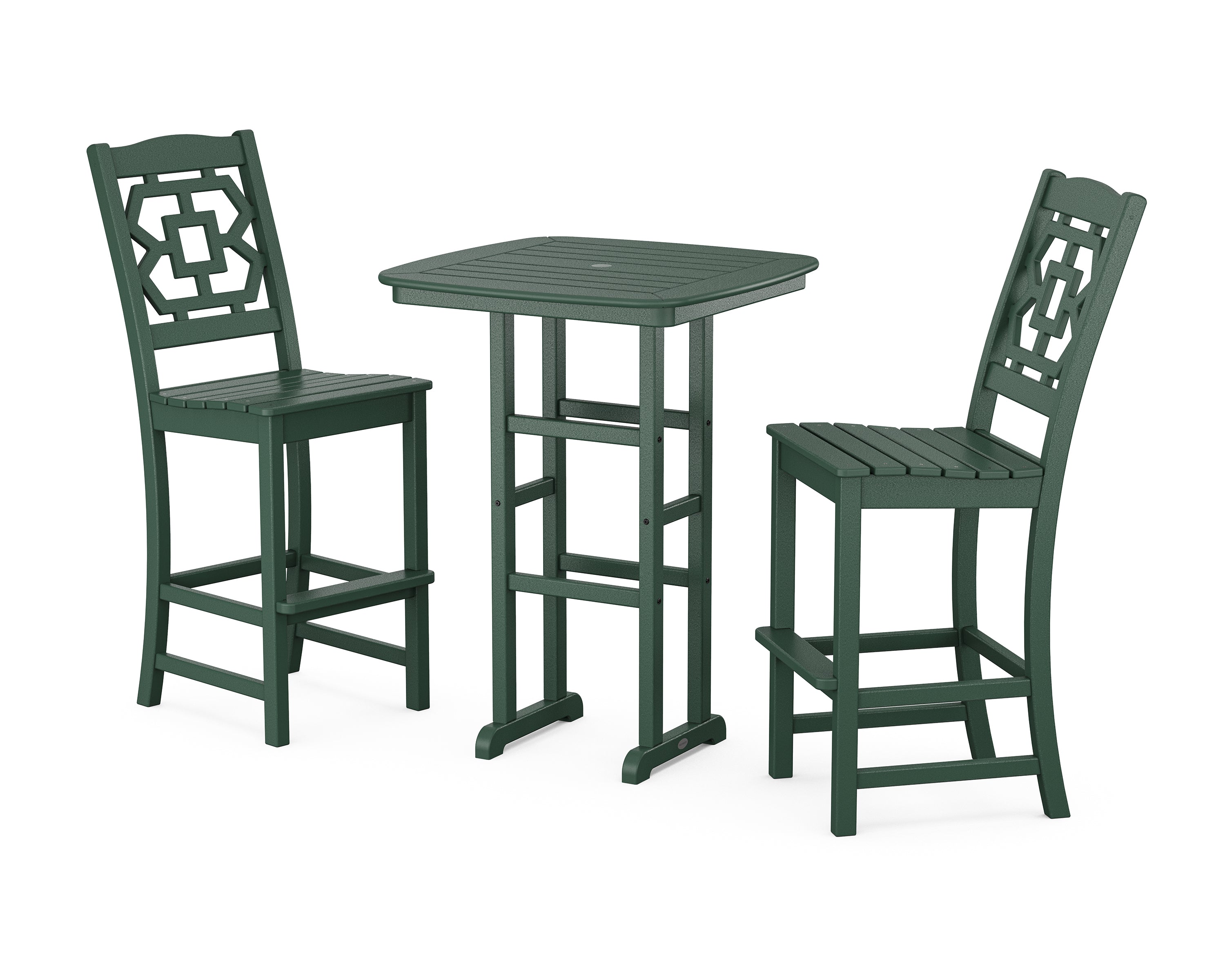 Martha Stewart by POLYWOOD Chinoiserie 3-Piece Bar Set in Green