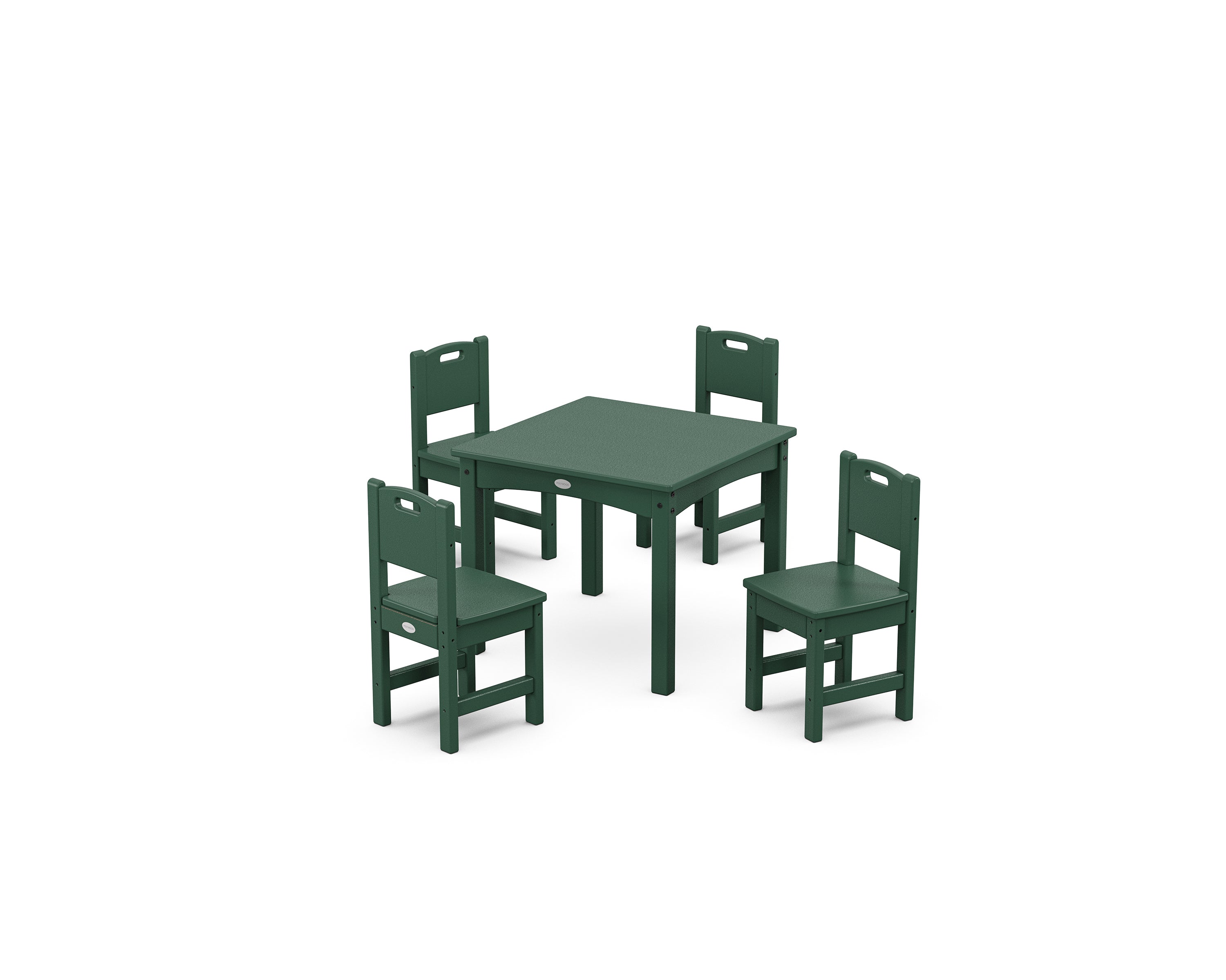 POLYWOOD Toddler 5-Piece Dining Set in Green