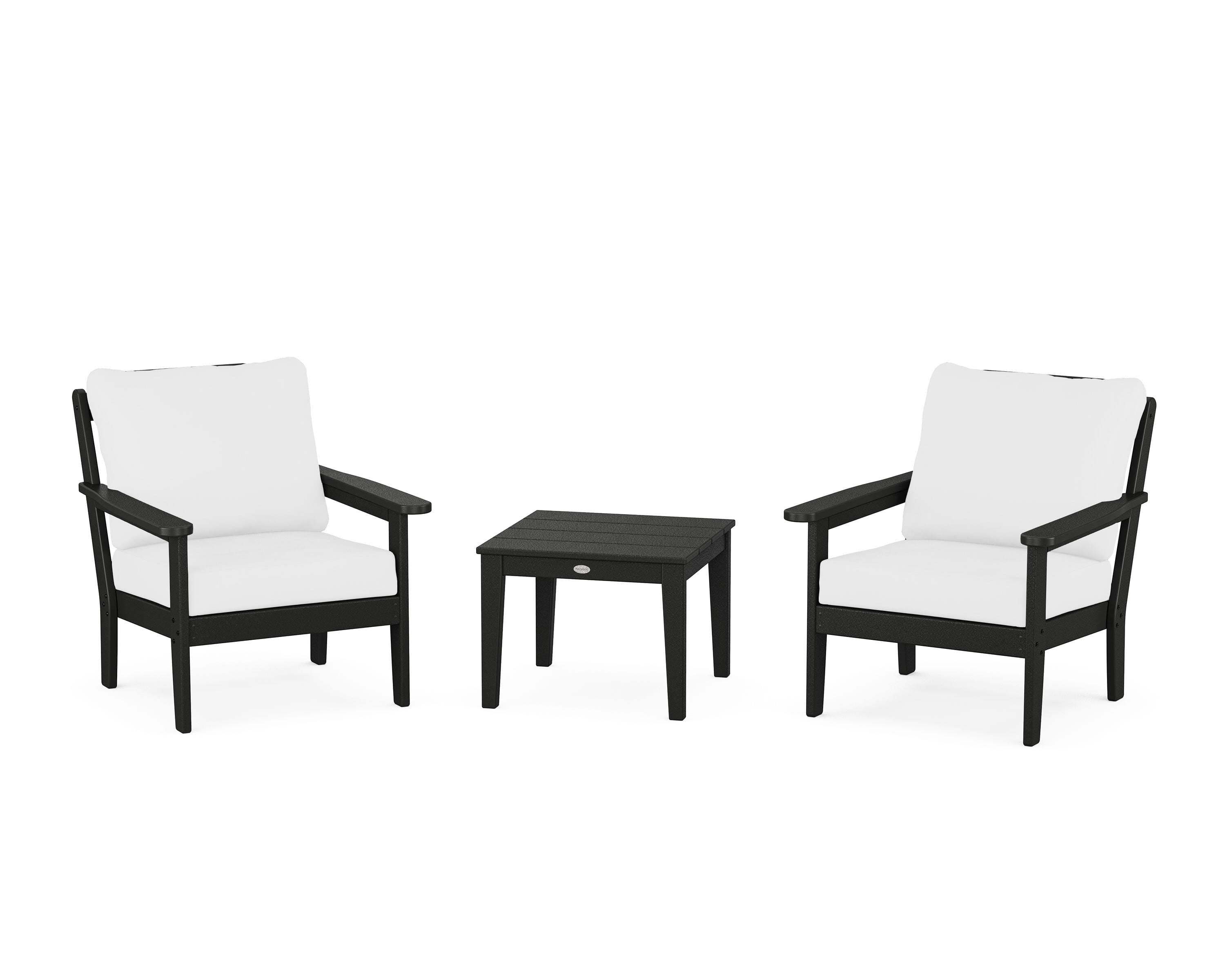 Country Living Cottage 3-Piece Deep Seating Set in Black / Natural