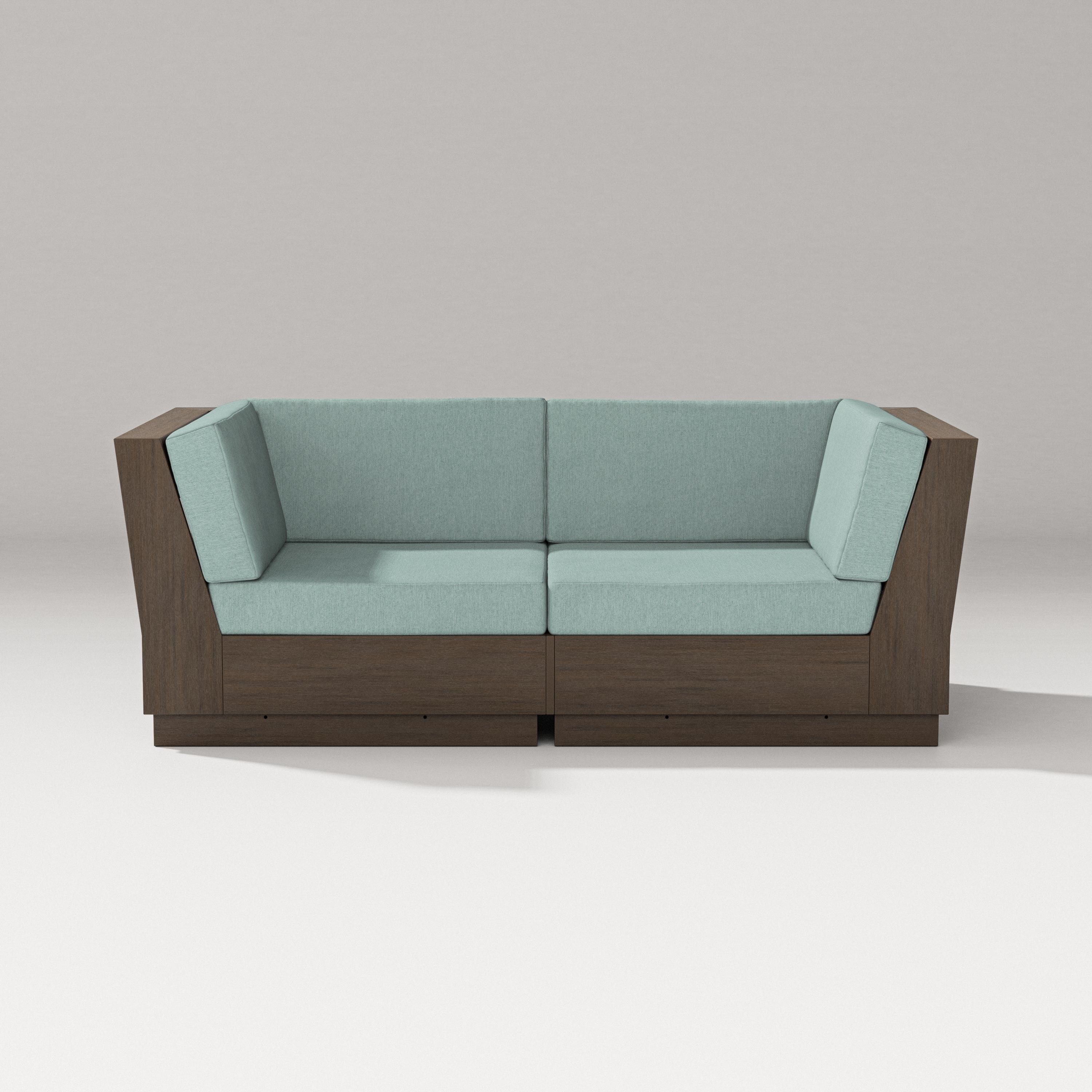 PW Designer Series Elevate Loveseat Sectional in Kona / Glacier Spa