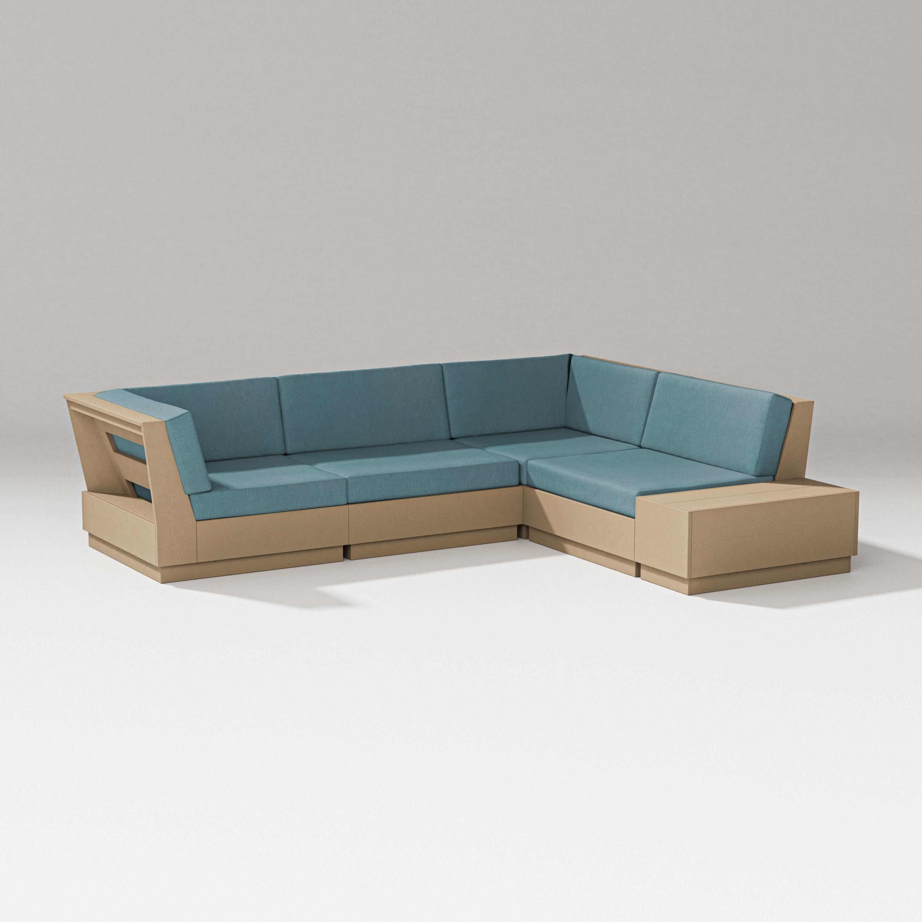 PW Designer Series Elevate Corner Sectional in Vintage Sahara / Ocean Teal