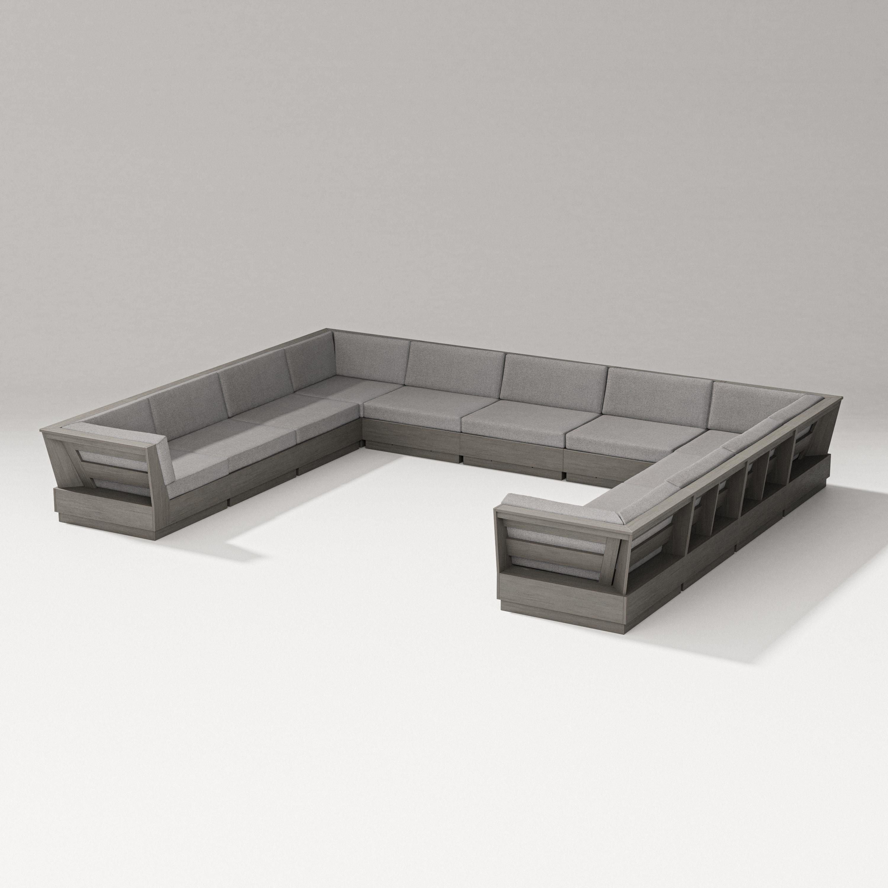 PW Designer Series Elevate Large U-Shaped Sectional in Driftwood / Grey Mist
