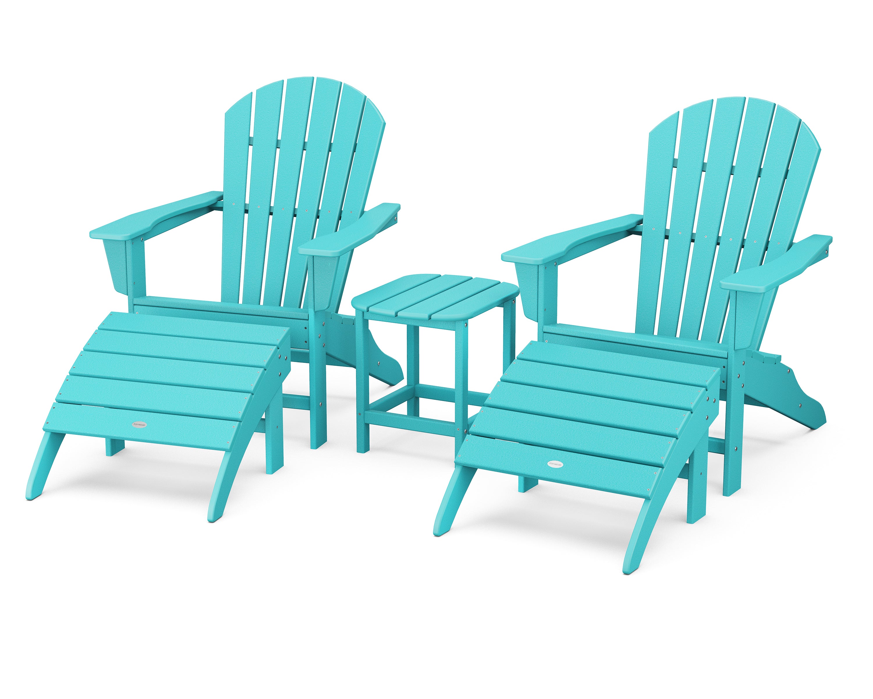 POLYWOOD® South Beach Adirondack 5-Piece Set in Aruba