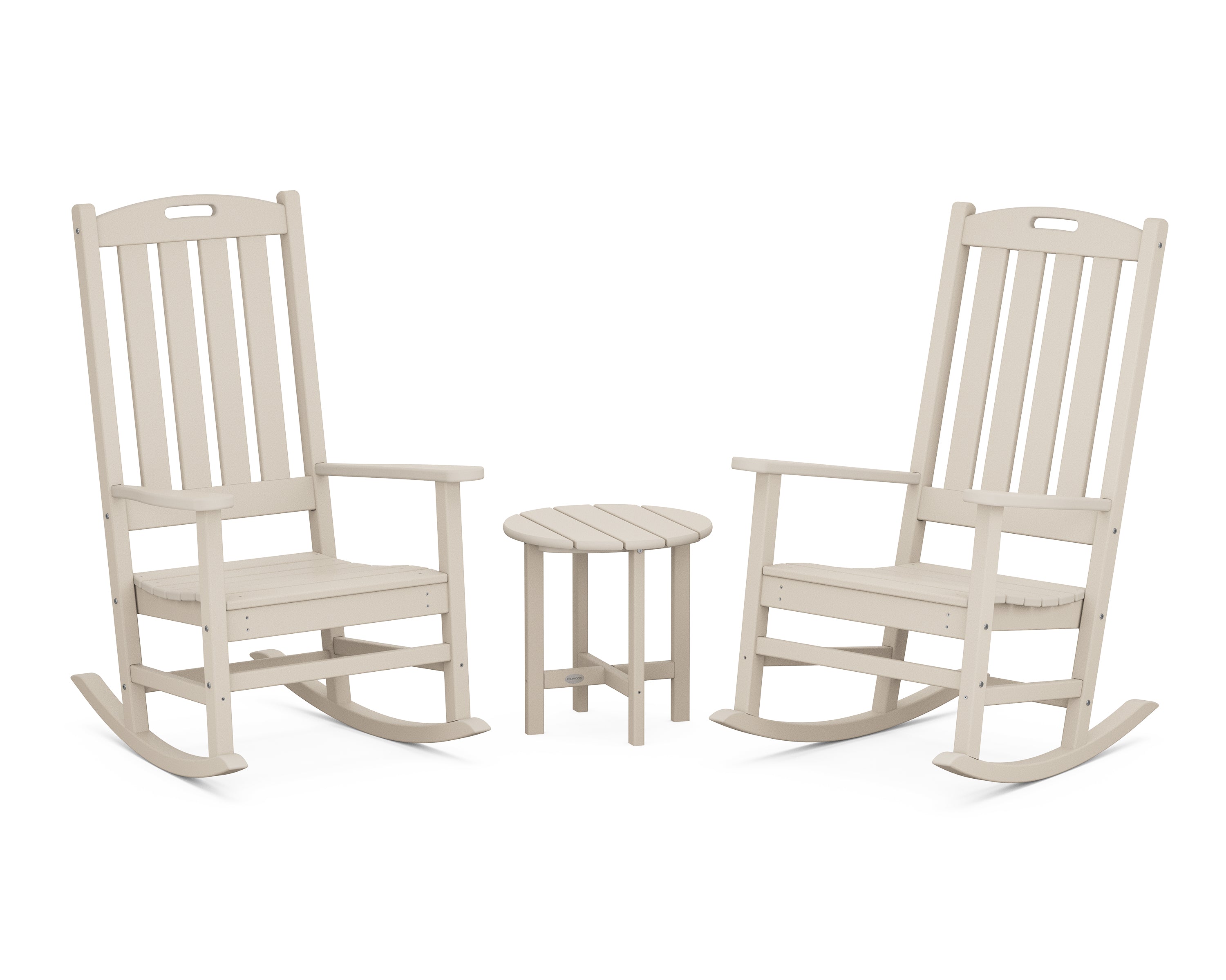 POLYWOOD® Nautical 3-Piece Porch Rocking Chair Set in Sand