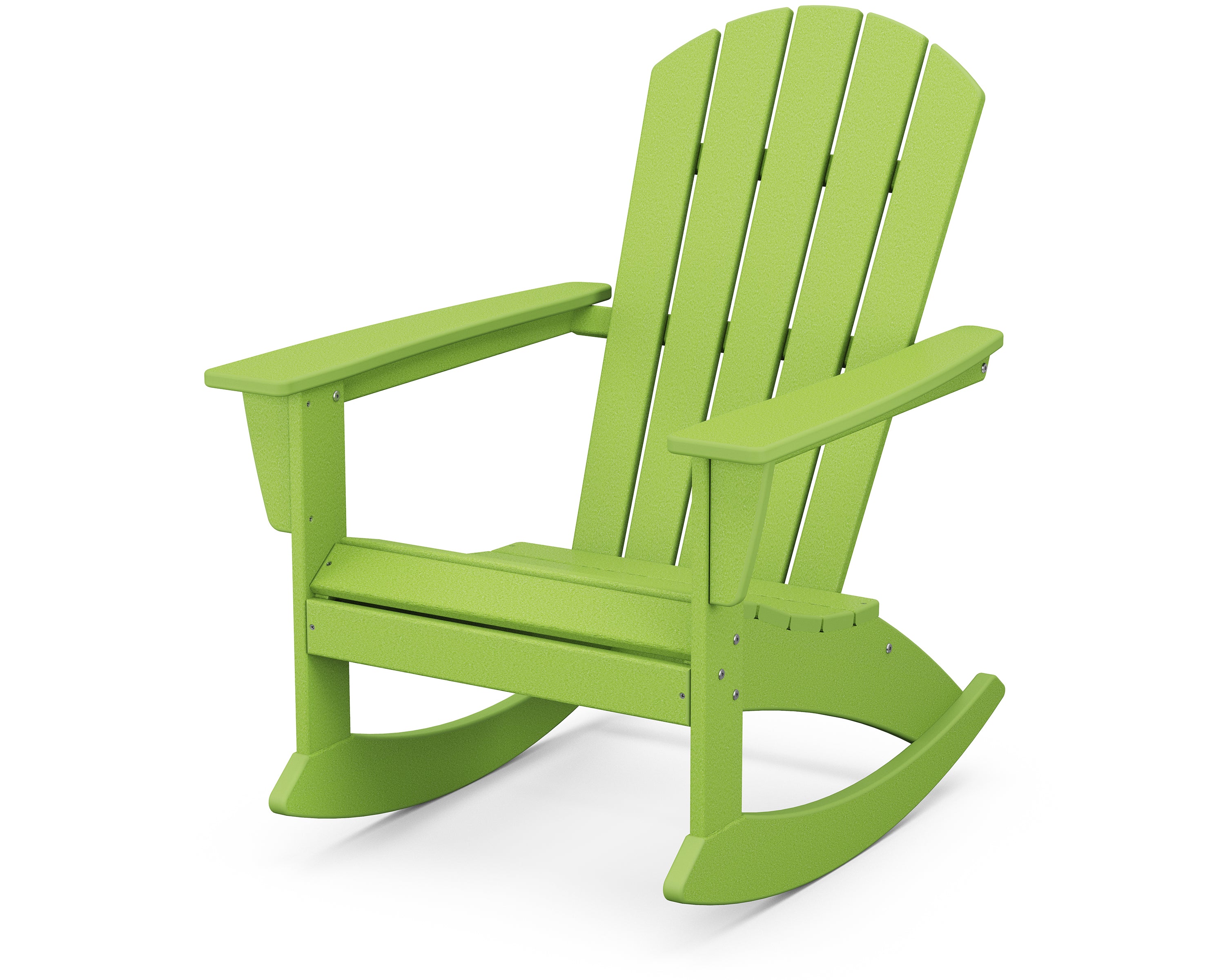 POLYWOOD Nautical Adirondack Rocking Chair in Lime