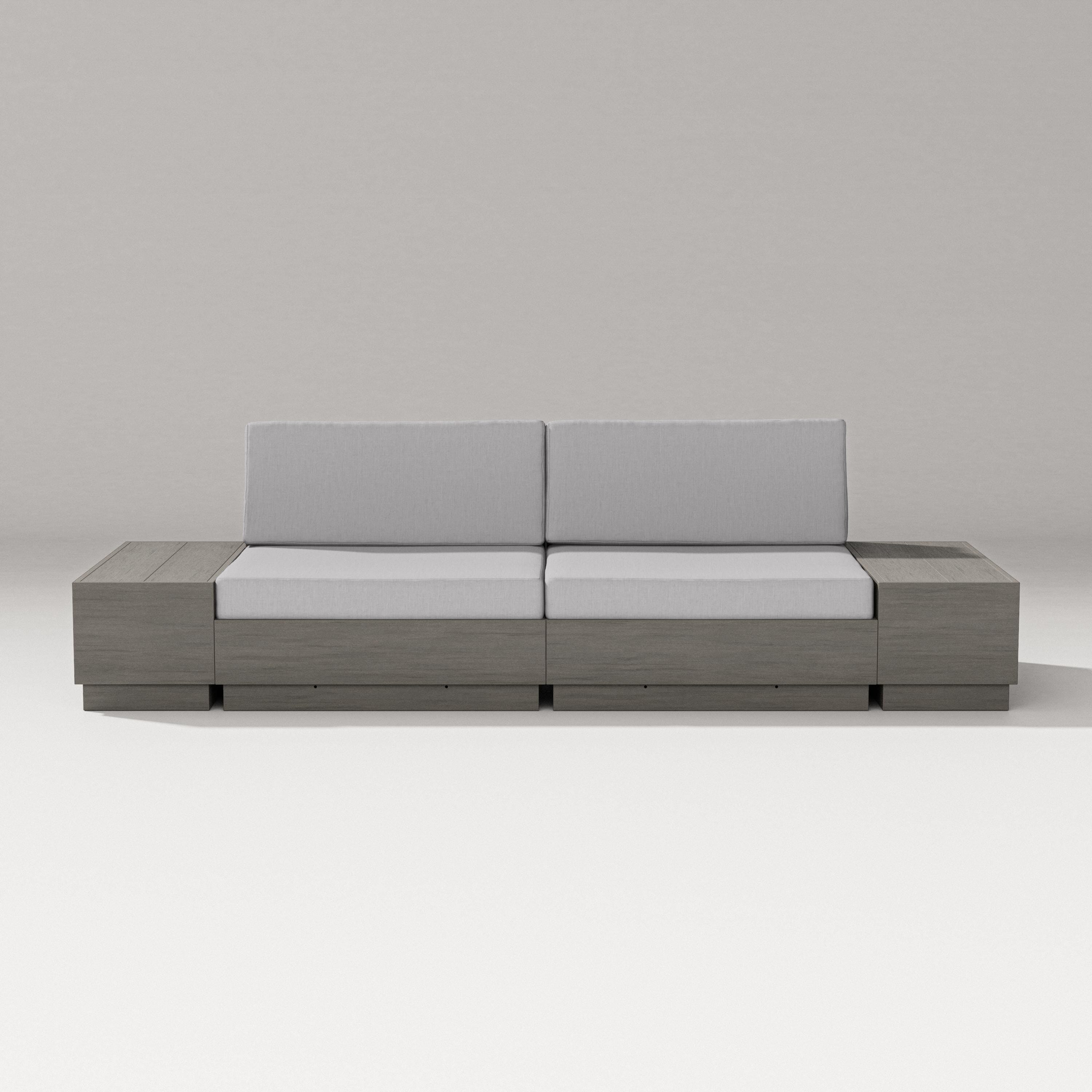 PW Designer Series Elevate 4-Piece Loveseat Sectional in Driftwood / Granite