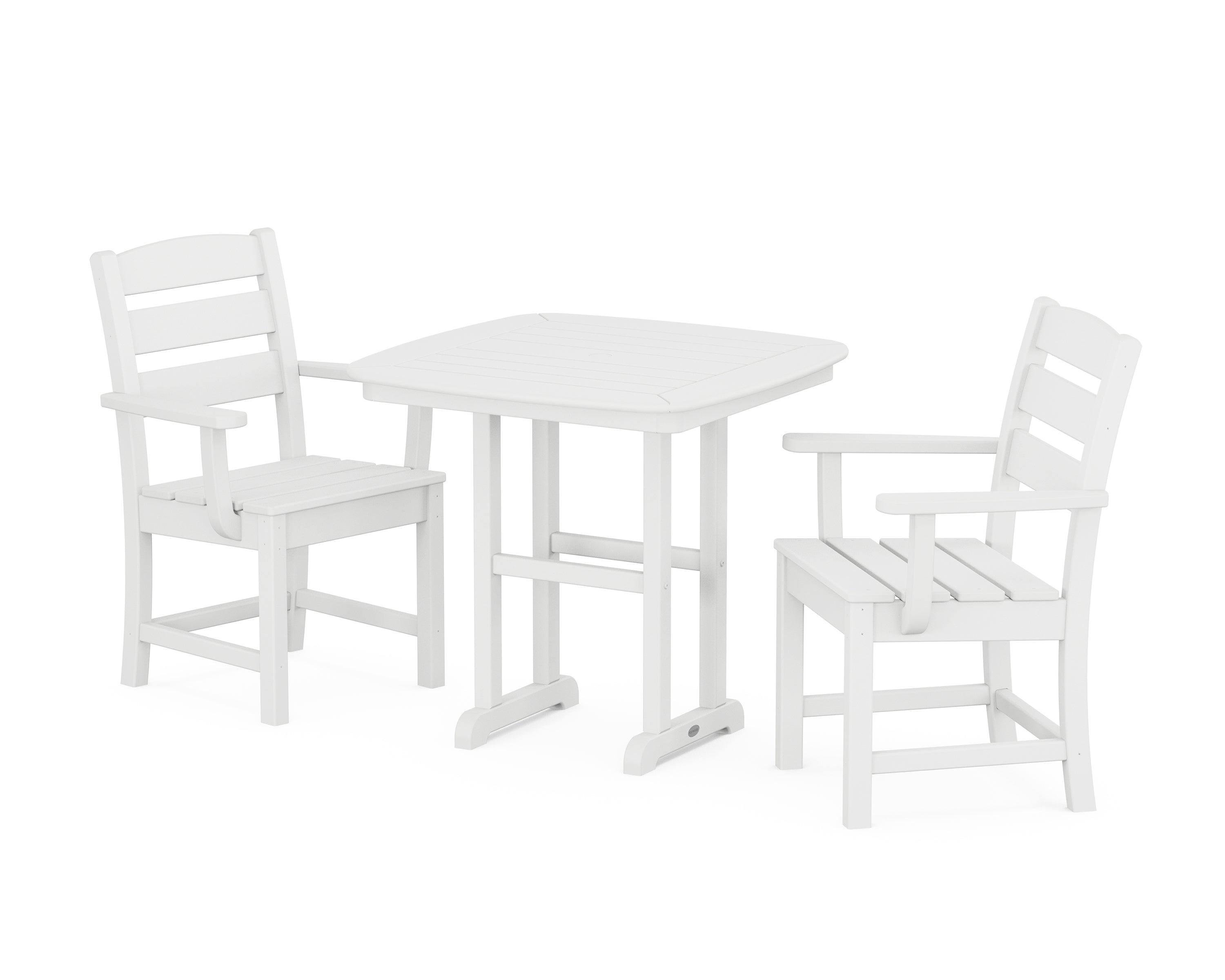POLYWOOD® Lakeside 3-Piece Dining Set in White