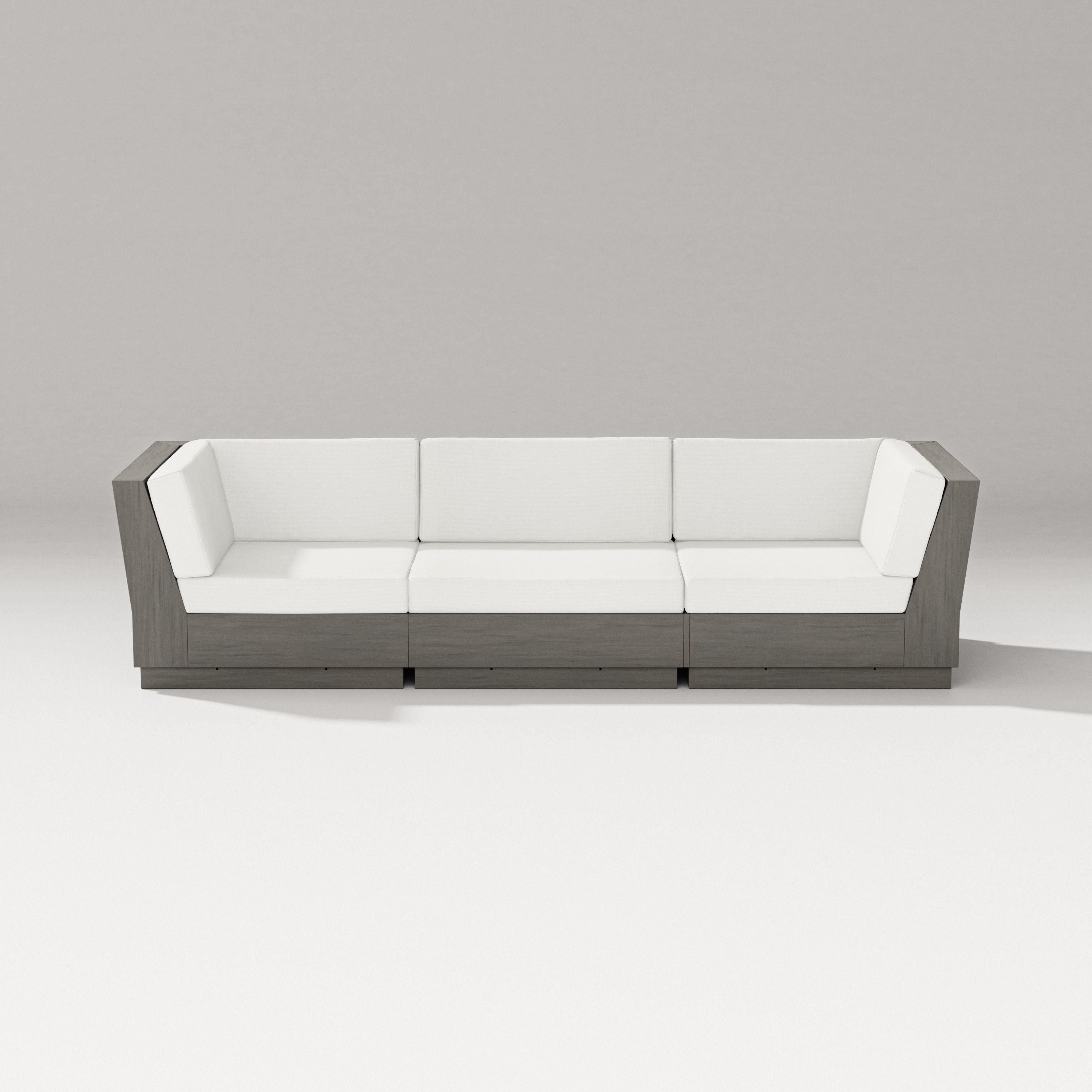 PW Designer Series Elevate Sofa Sectional in Driftwood / Natural Linen