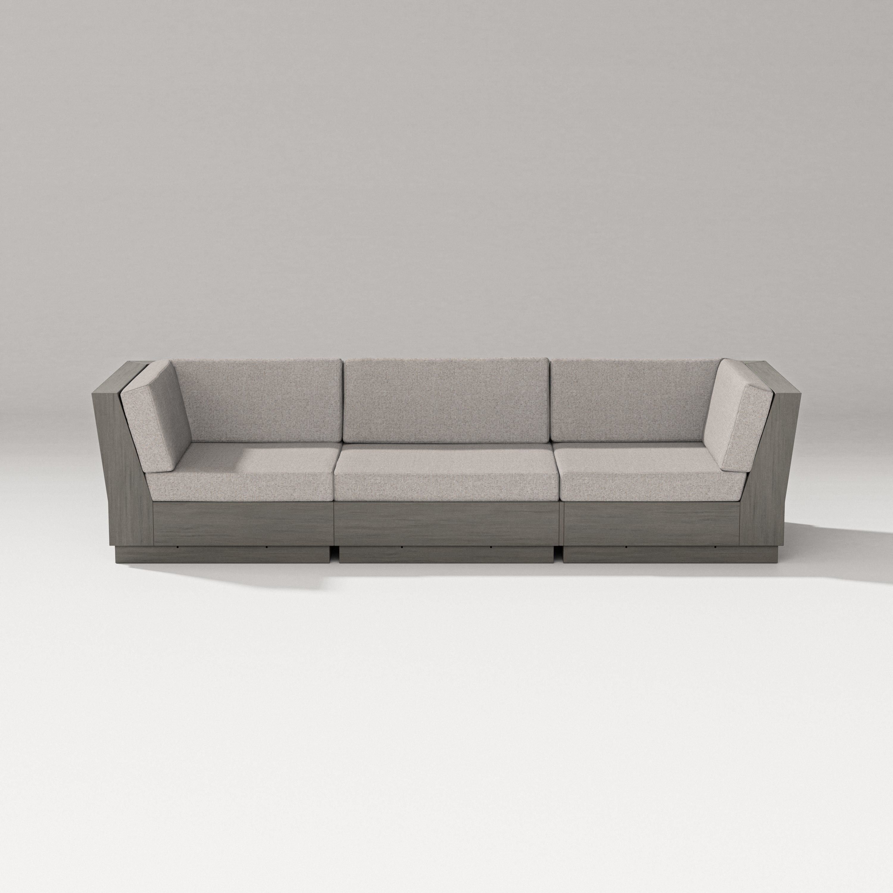 PW Designer Series Elevate Sofa Sectional in Driftwood / Weathered Tweed