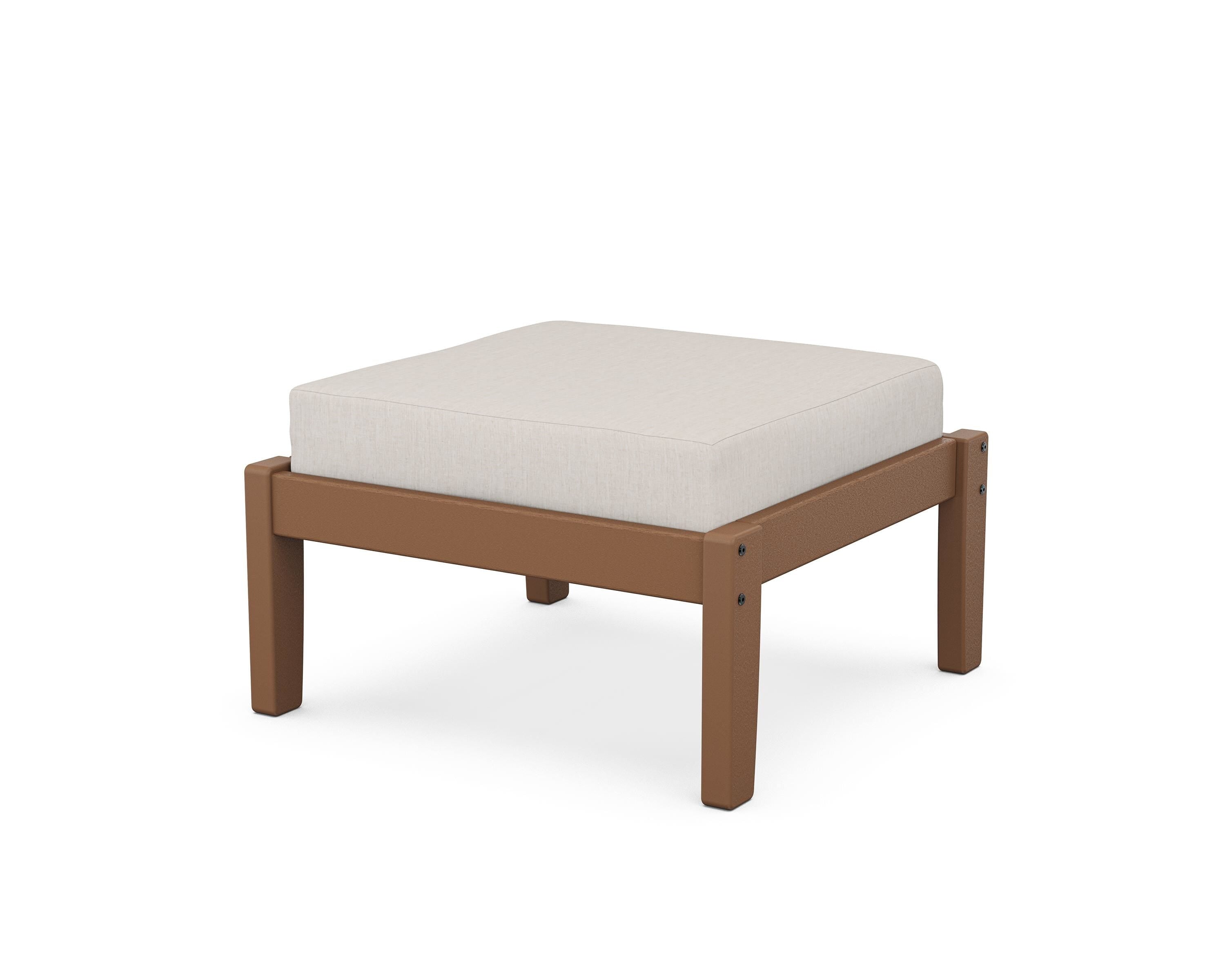 Unbranded Deep Seating Ottoman in Teak / Cast Ash