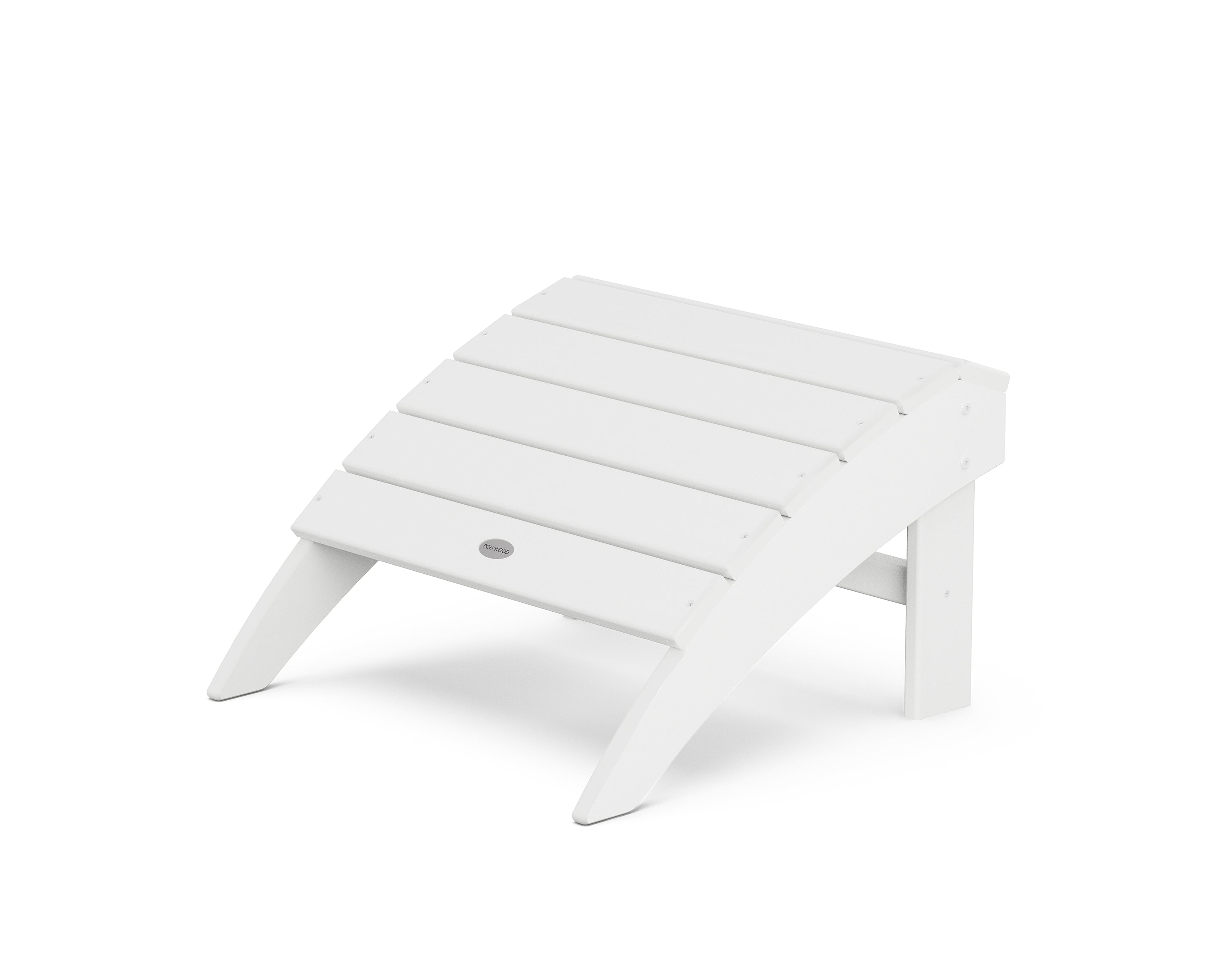 POLYWOOD Vineyard Adirondack Ottoman in White