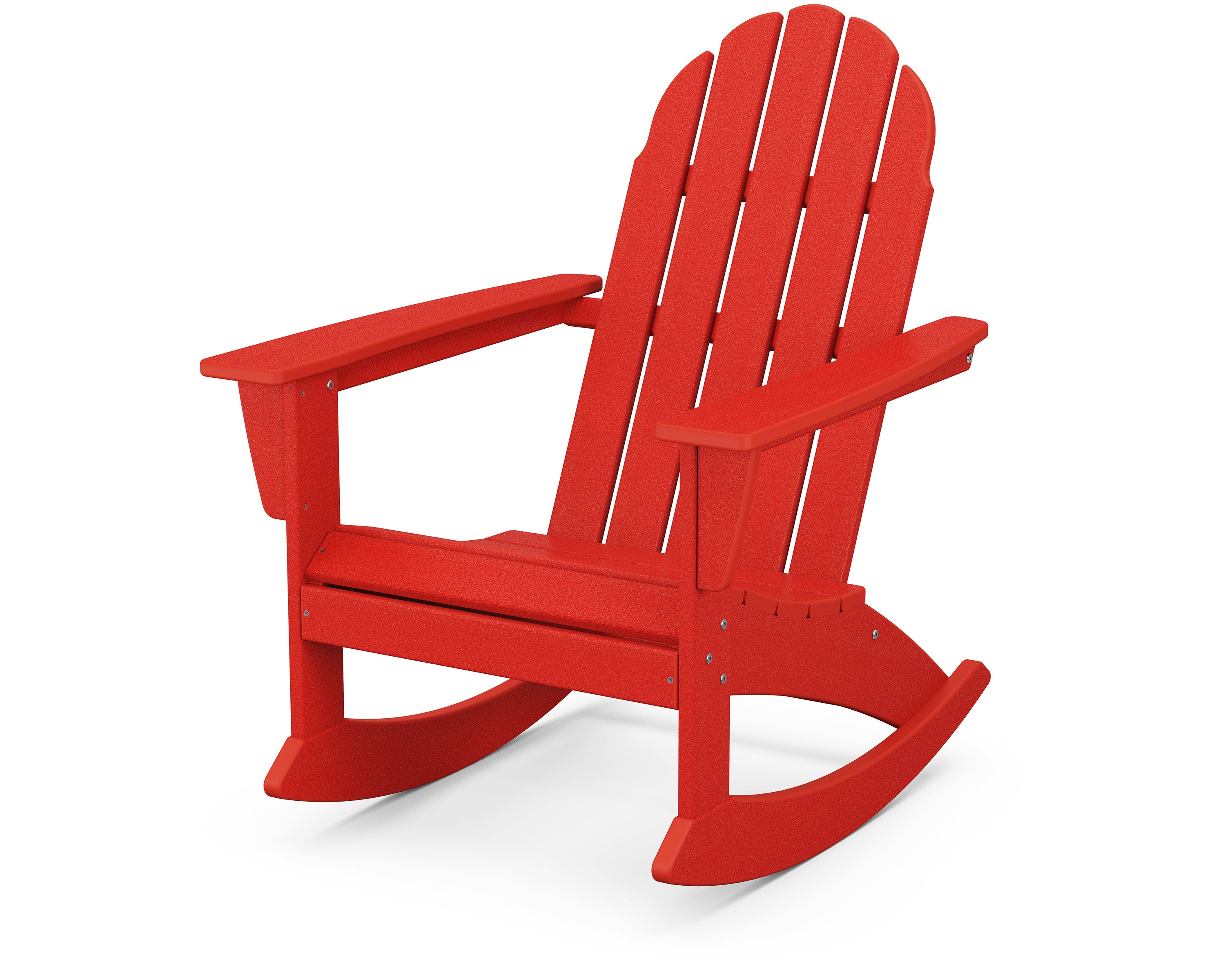 POLYWOOD Vineyard Adirondack Rocking Chair in Sunset Red