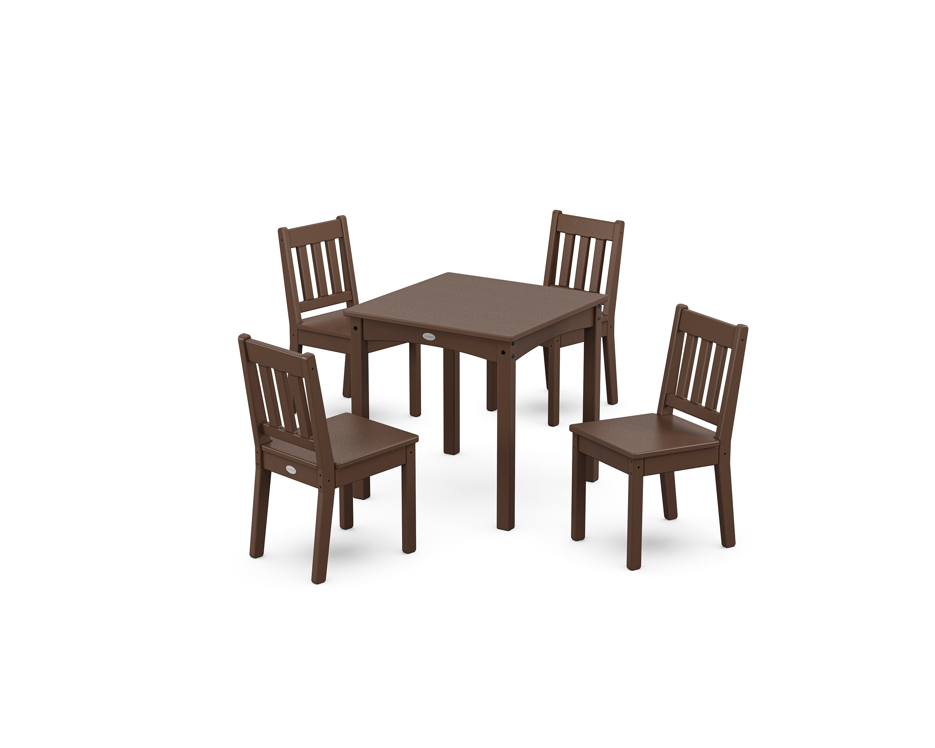 POLYWOOD Vineyard Kids 5-Piece Dining Set in Mahogany