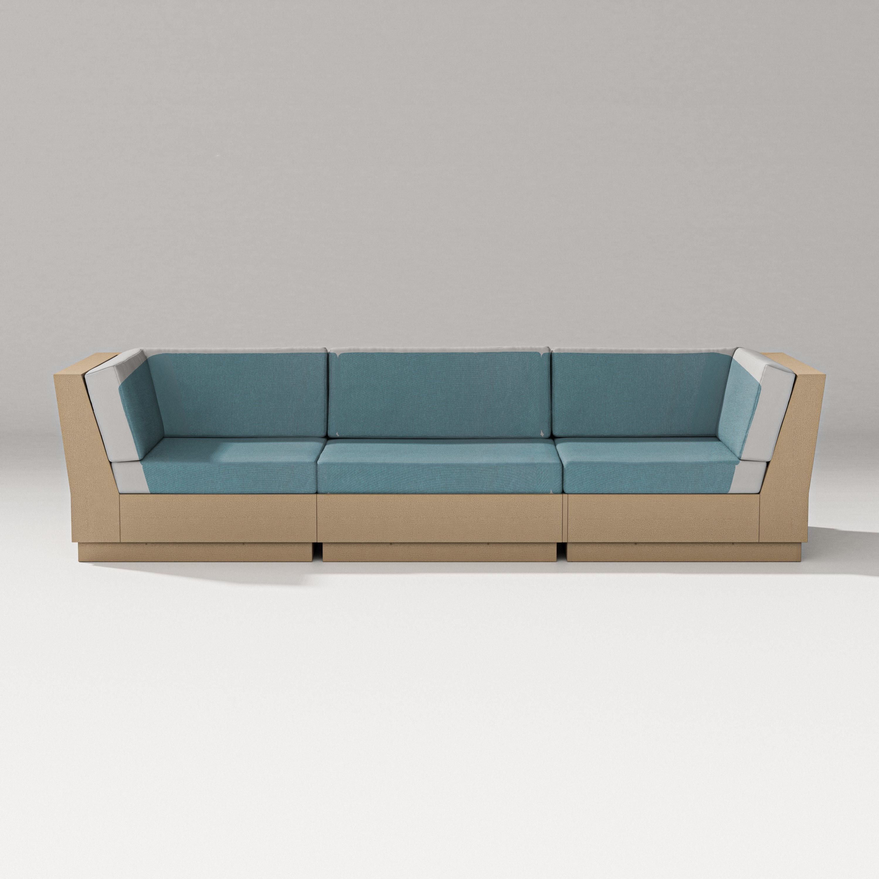 PW Designer Series Elevate Sofa Sectional in Vintage Sahara / Ocean Teal
