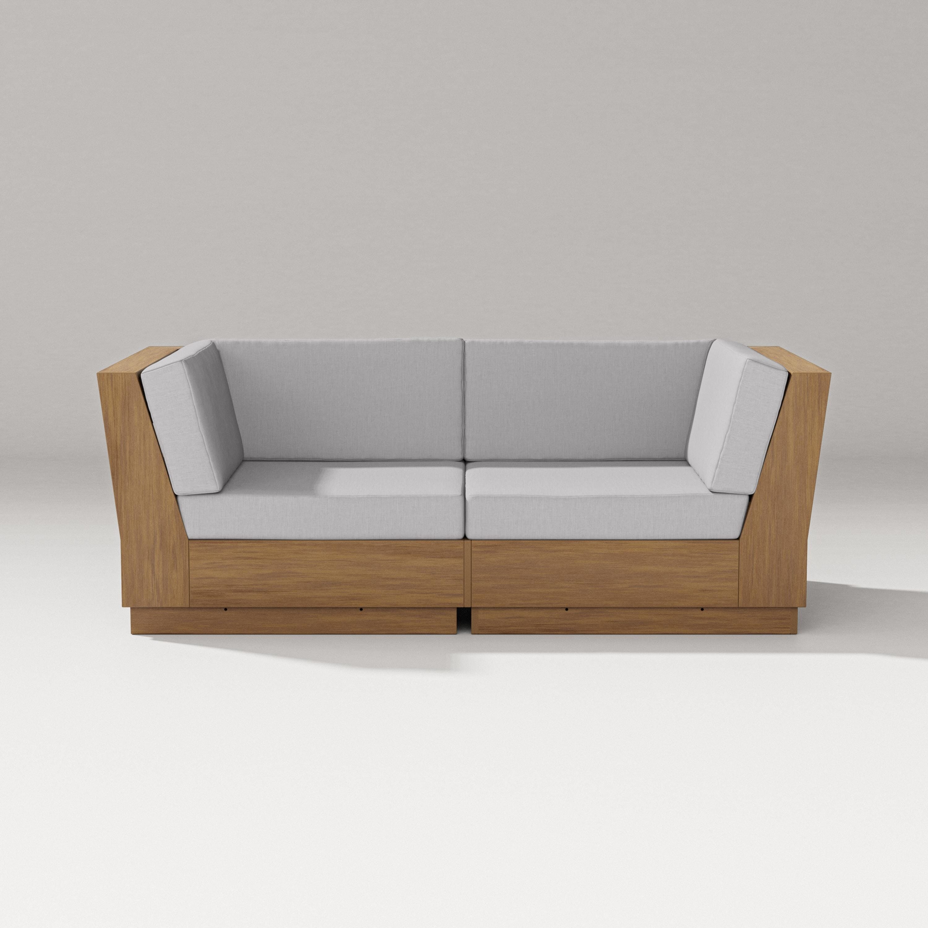 PW Designer Series Elevate Loveseat Sectional in Natural / Granite
