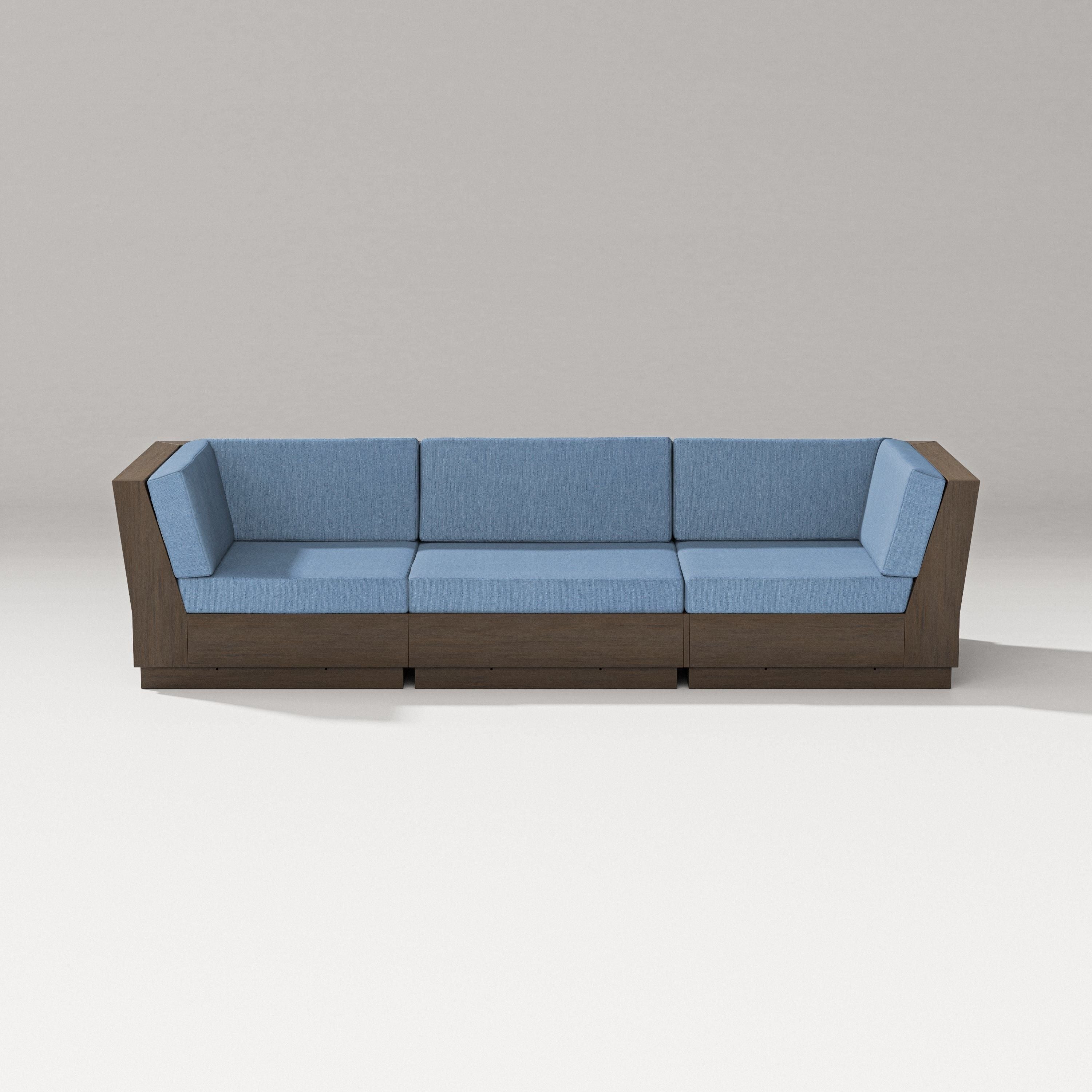 PW Designer Series Elevate Sofa Sectional in Kona / Sky Blue