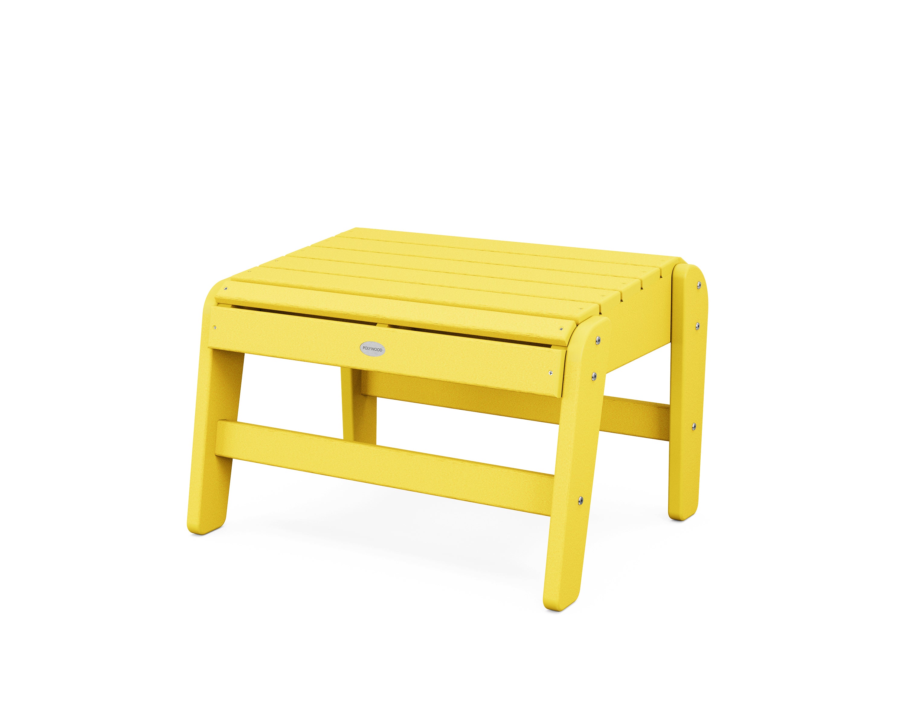 POLYWOOD Grand Upright Adirondack Ottoman in Lemon