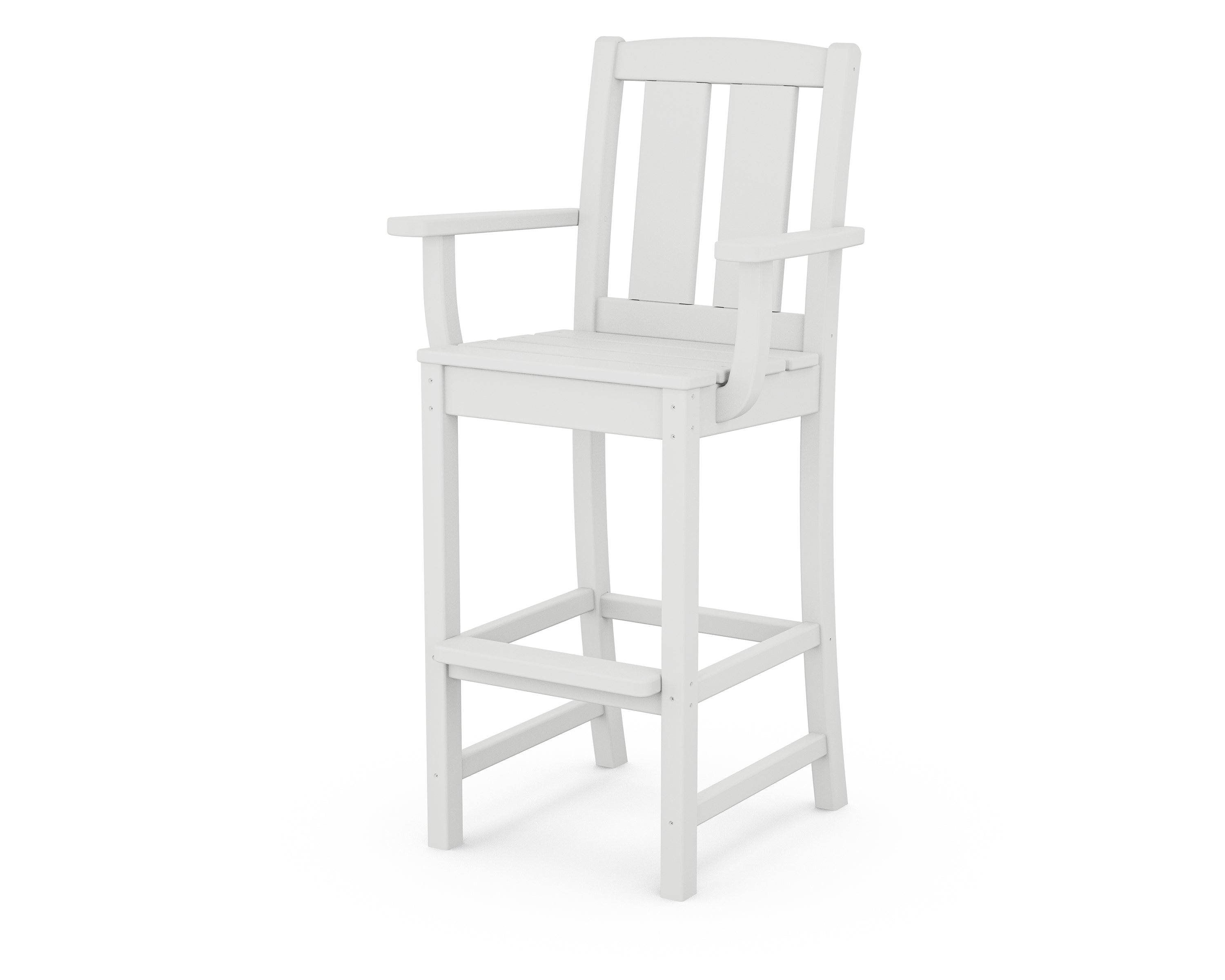 POLYWOOD Mission Bar Arm Chair in White
