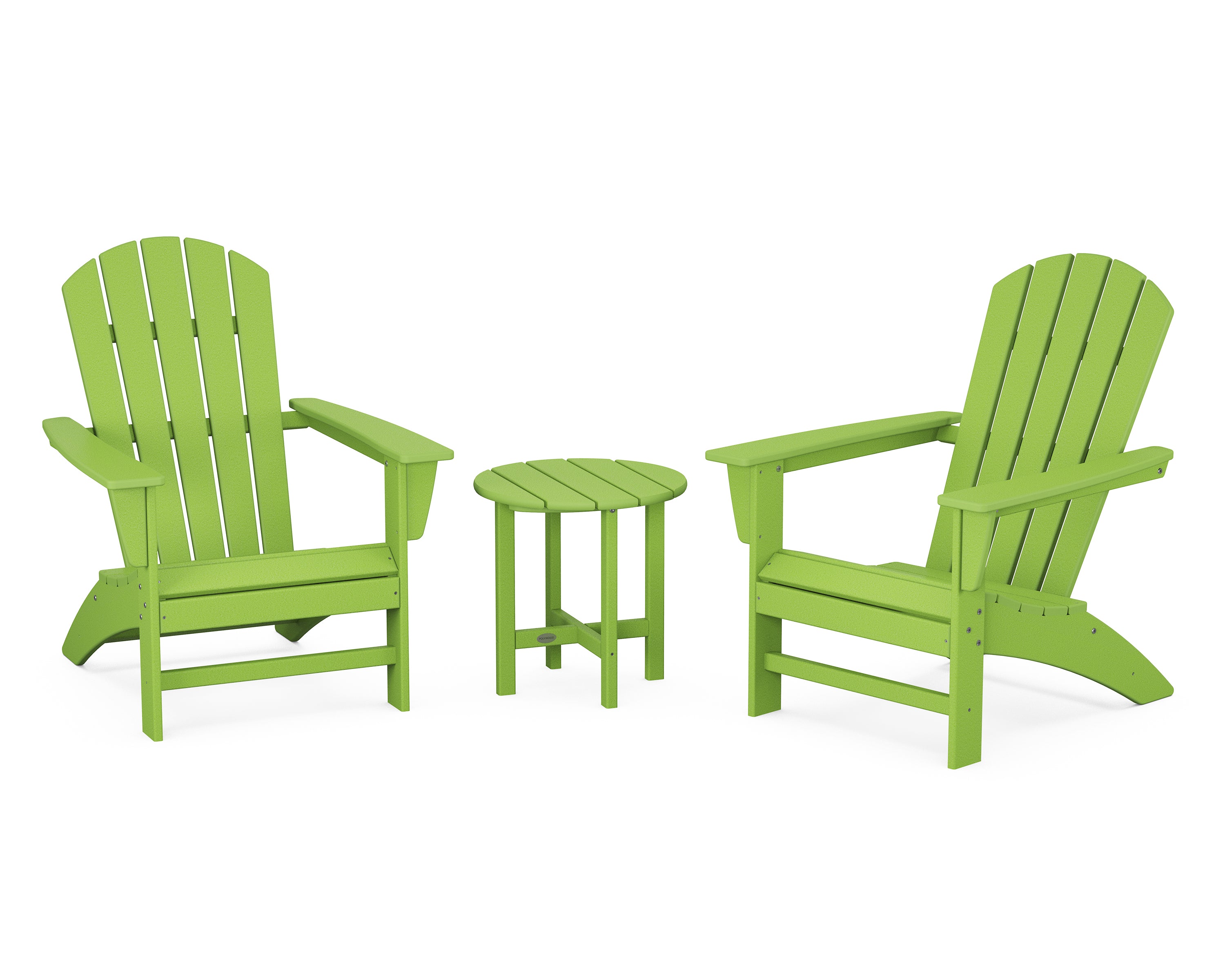 POLYWOOD® Nautical 3-Piece Adirondack Set in Lime