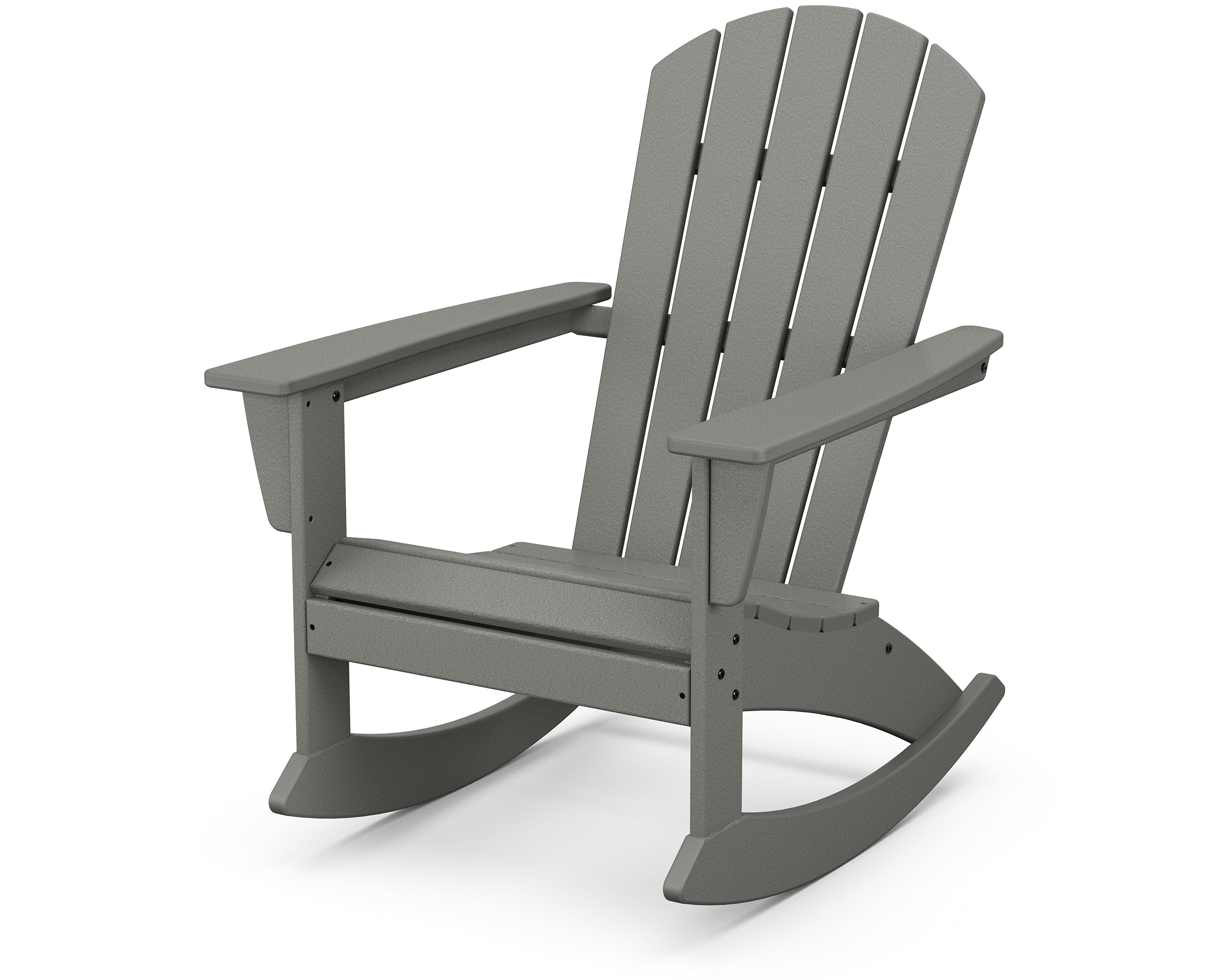 POLYWOOD Nautical Adirondack Rocking Chair in Slate Grey