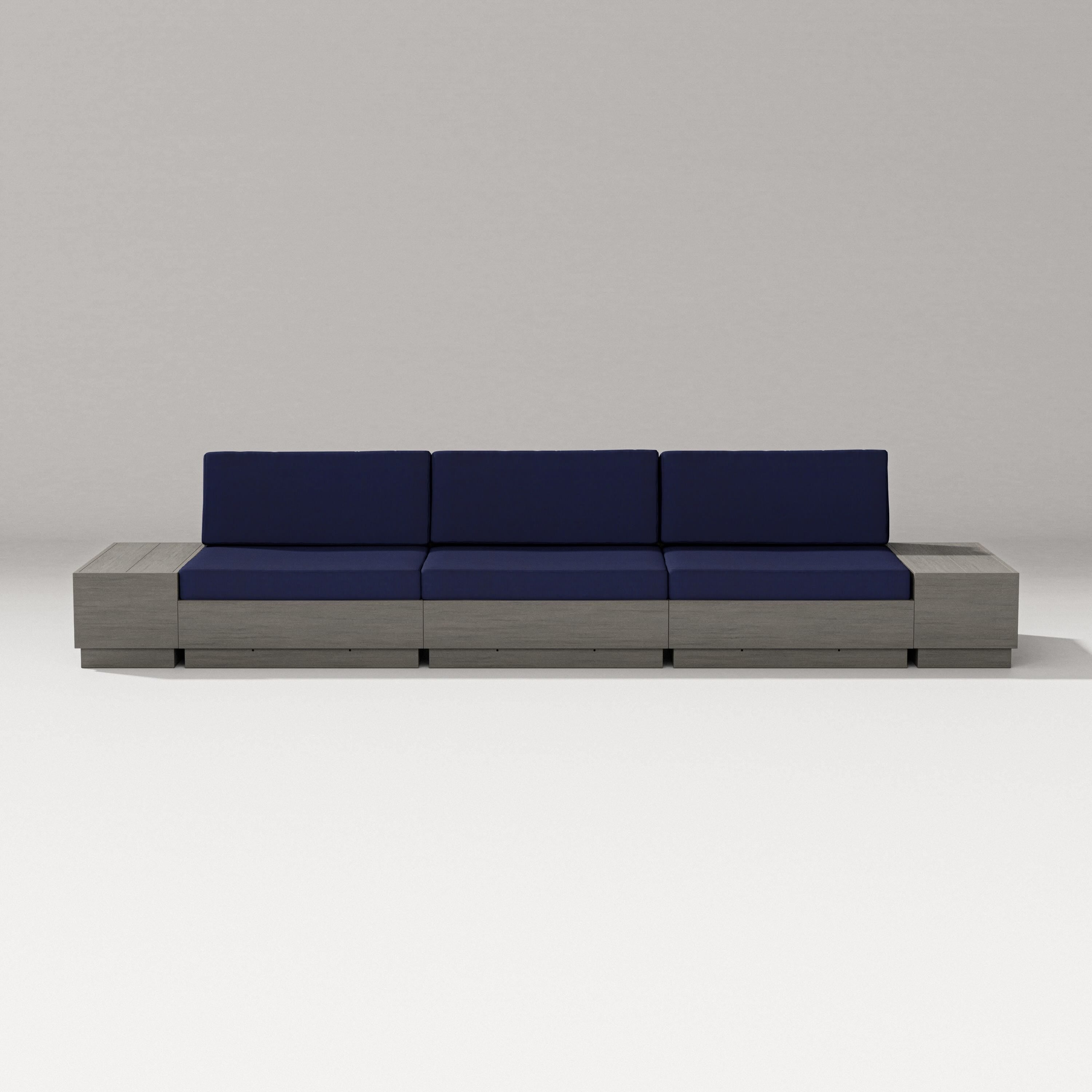 PW Designer Series Elevate Straight Sectional in Driftwood / Navy