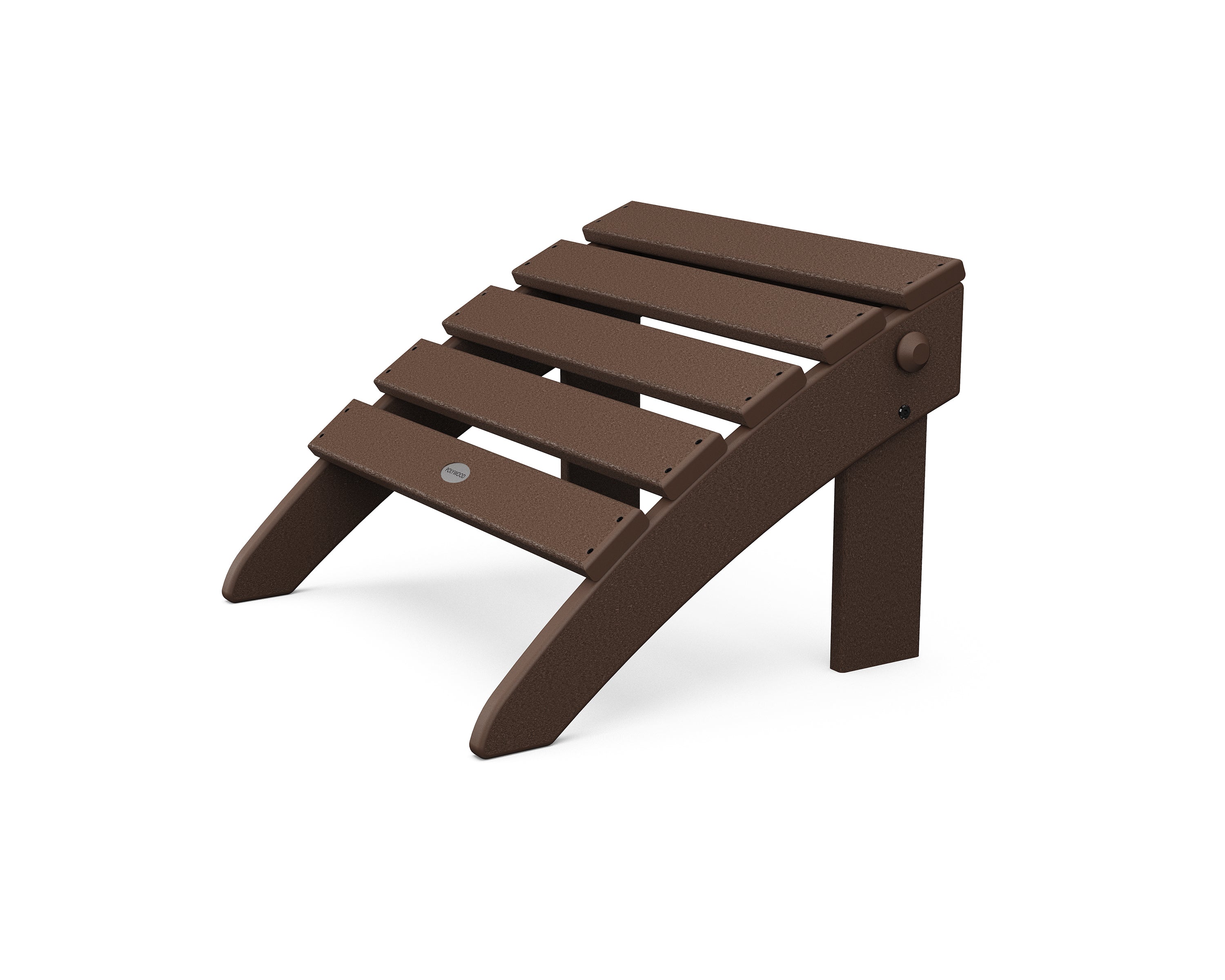 POLYWOOD Classic Adirondack Folding Ottoman in Mahogany