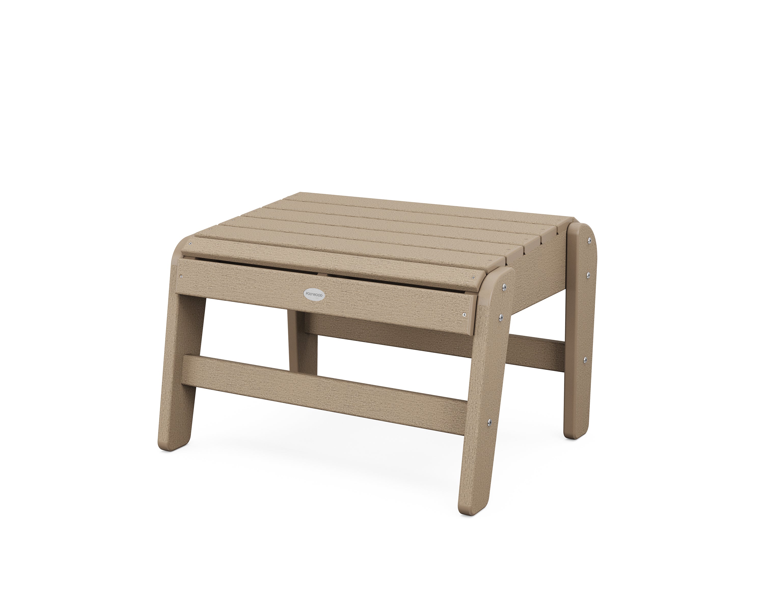 POLYWOOD Grand Upright Adirondack Ottoman in Vintage Sahara